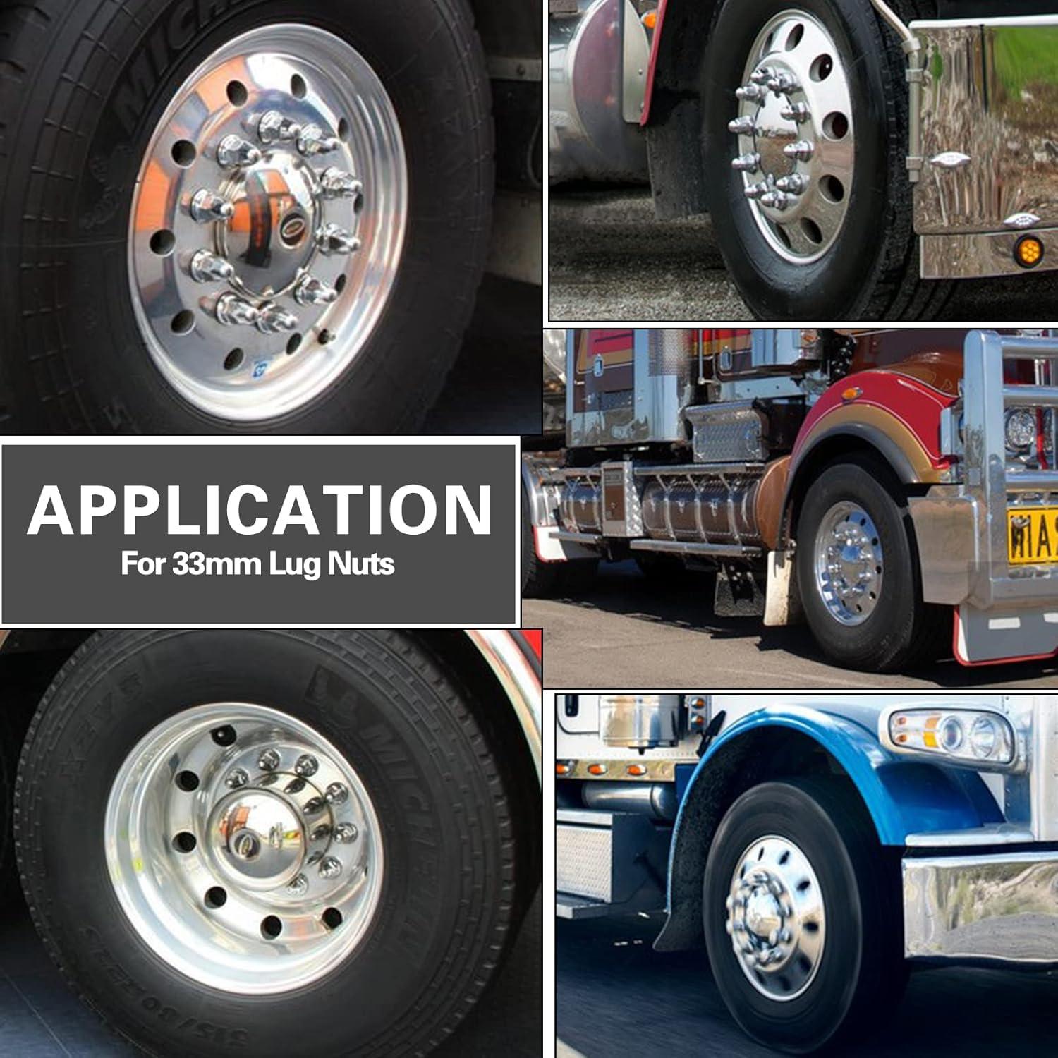 Cubiertas de tuercas de perno 33mm iBroPrat ABS Cromo - Paquete 20