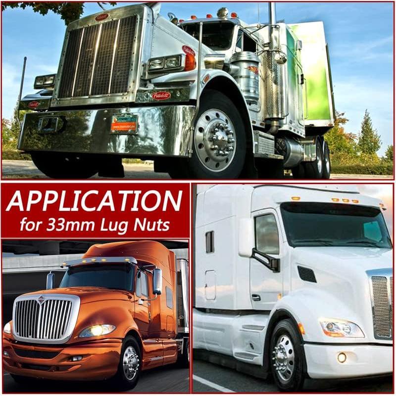 Cubiertas de Tuercas 33mm Podoy ABS Cromadas - Paquete de 60