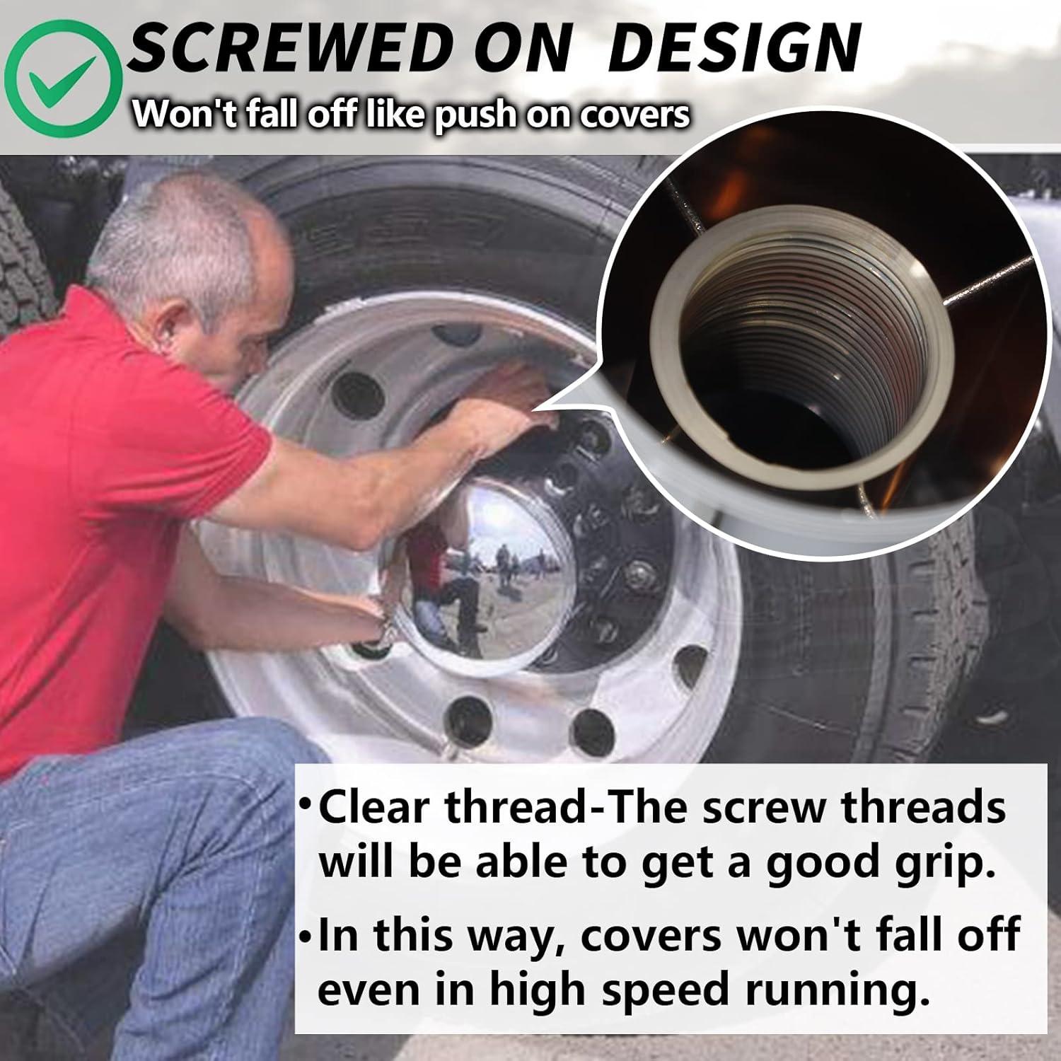 Cubiertas de Tuercas de Perno iBroPrat 33mm ABS Cromado 20pcs