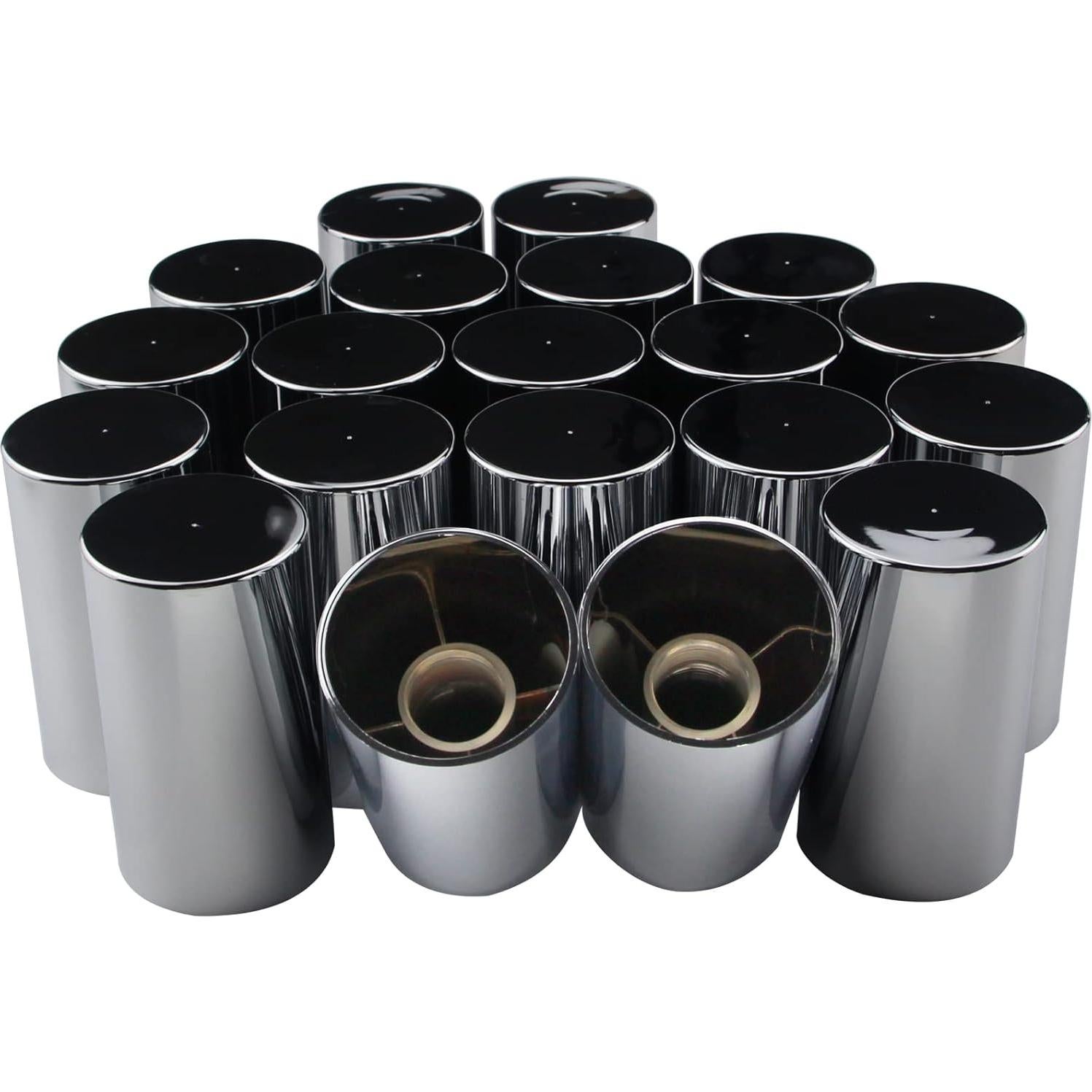 Cubiertas de Tuercas de Perno iBroPrat 33mm ABS Cromado 20pcs