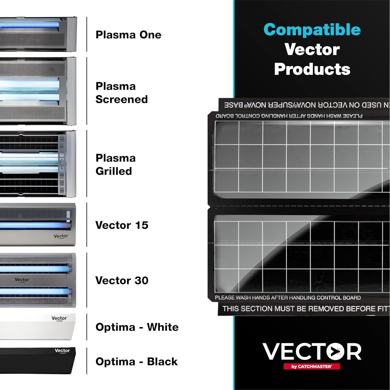 Tableros Adhesivos Reemplazo Catchmaster para Trampa UV - Paquete de 12