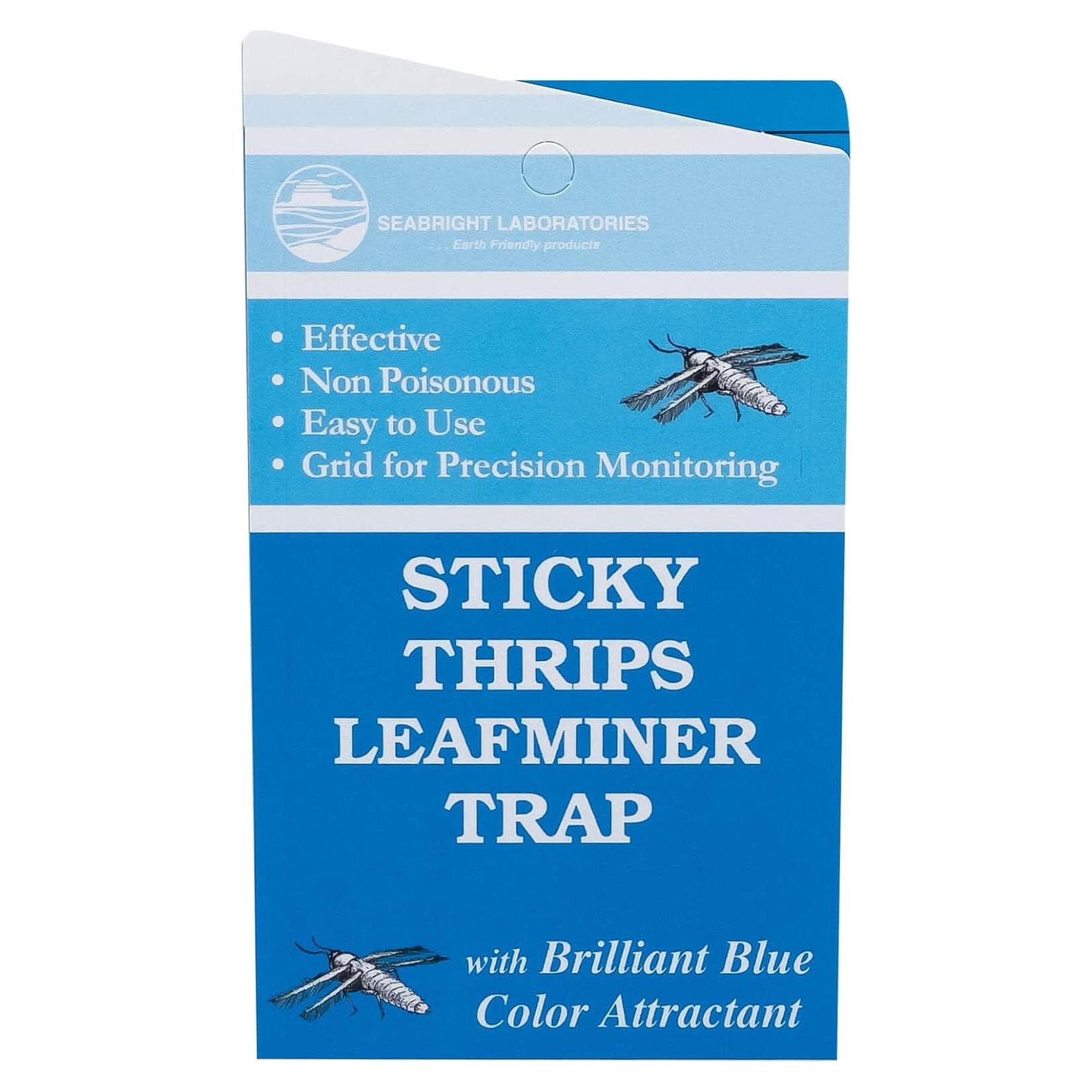 Trampa Adhesiva Azul Seabright para Trips y Minadores - 15 Unidades