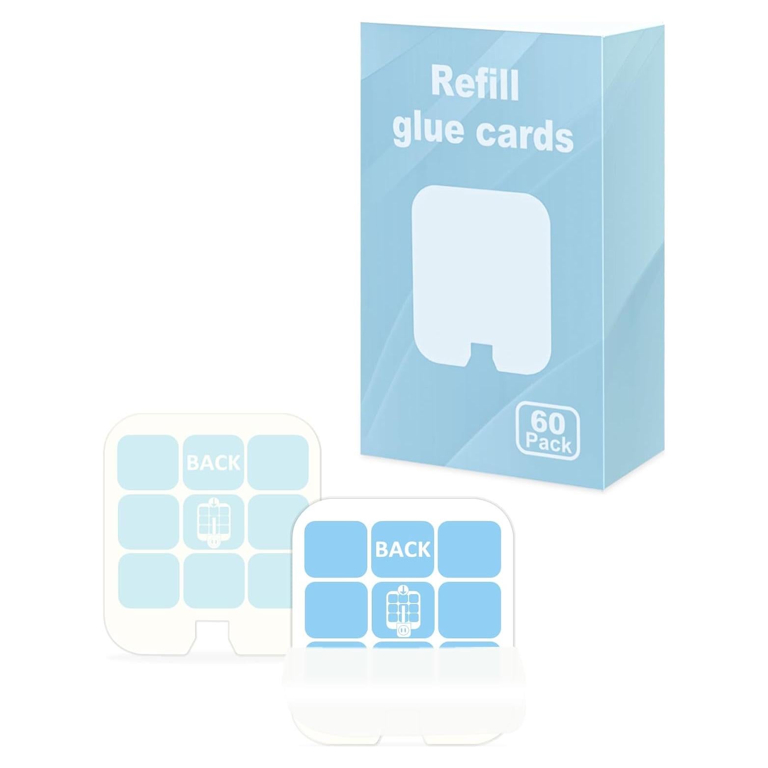 60 Tarjetas de Recarga de Pegamento Dichroma para Trampa de Moscas