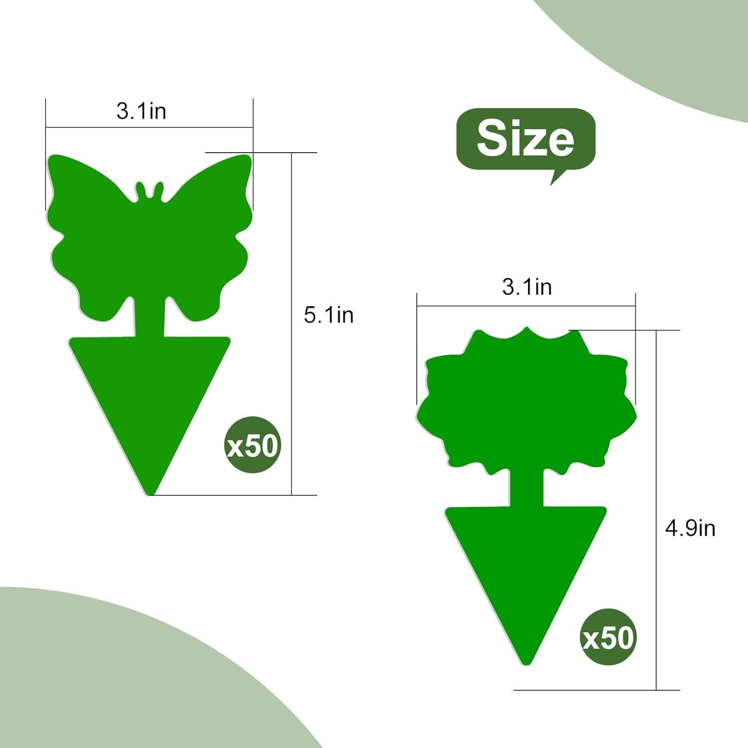 Trampas Adhesivas Verdes para Moscas de Fruta - 100 Unidades