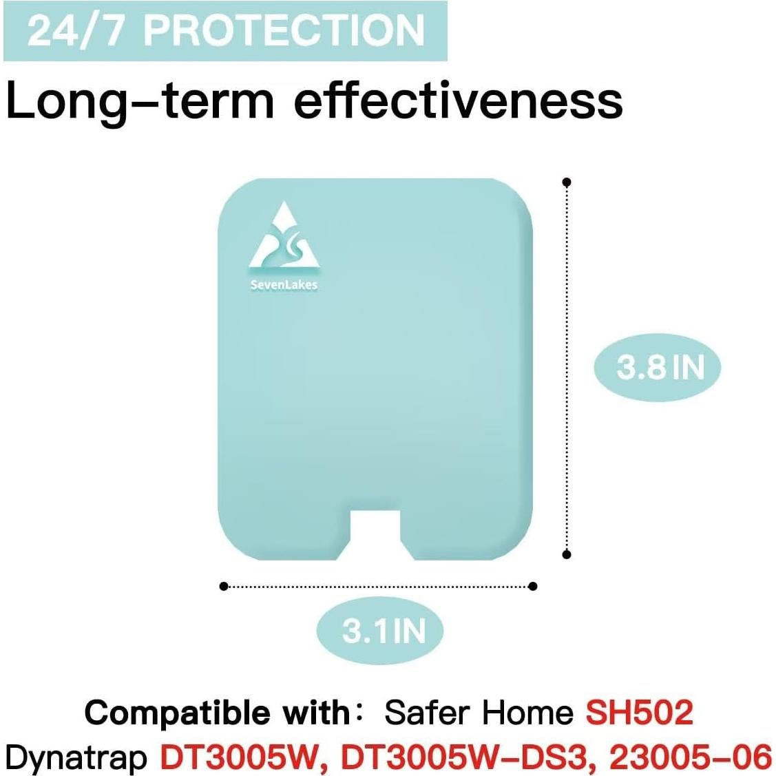 36 Tarjetas Adhesivas Reemplazo Insectos Seven Lakes Azul Aqua