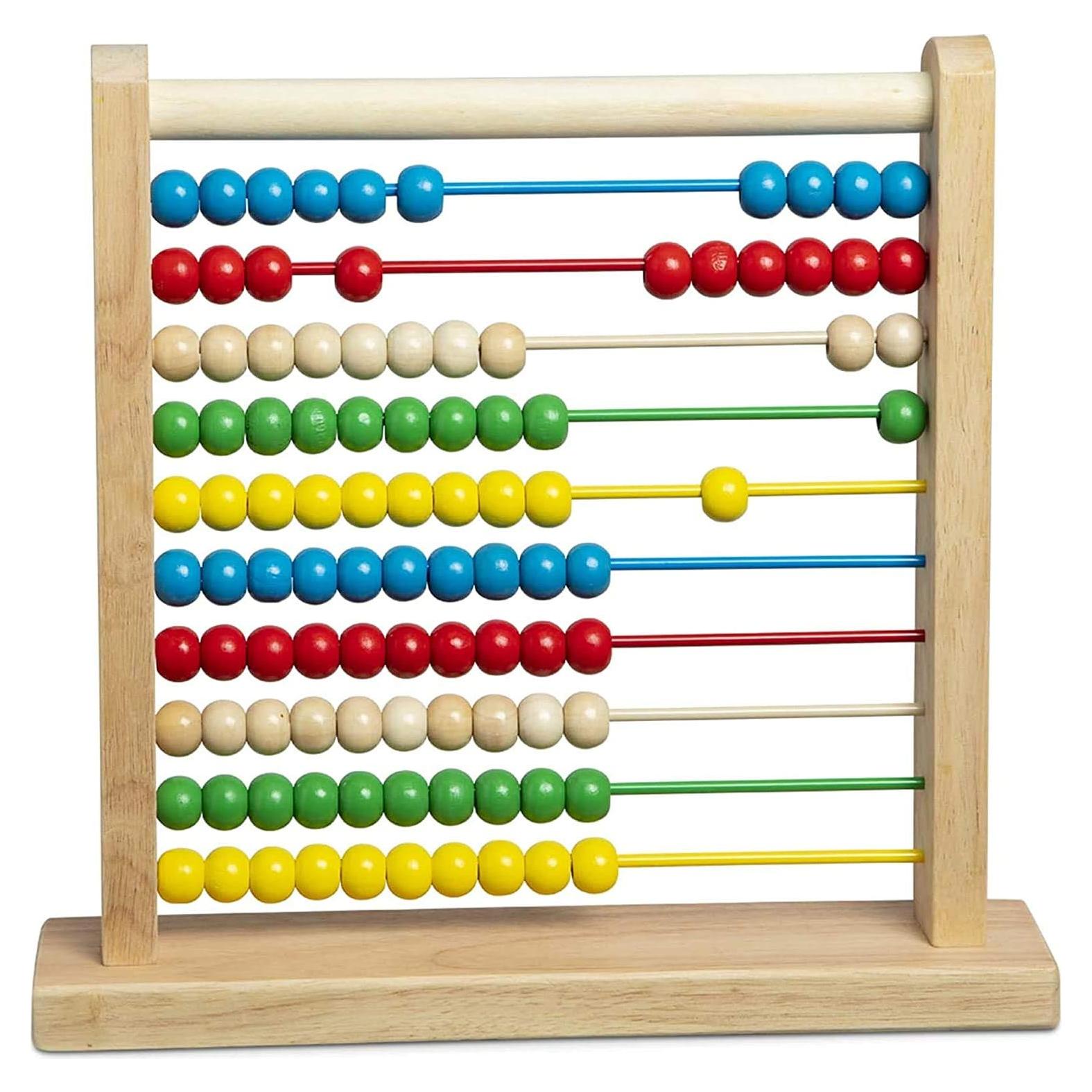 Ábaco de Madera Melissa & Doug con Mini-Pad de Arte para Rascar