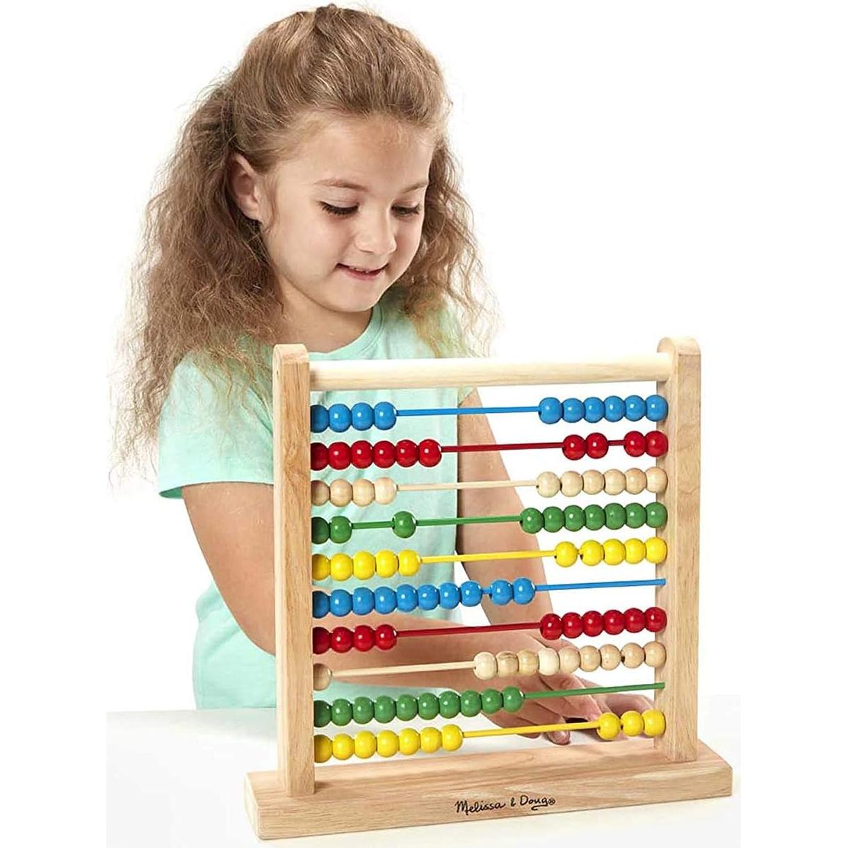 Ábaco de Madera Melissa & Doug con Mini-Pad de Arte para Rascar