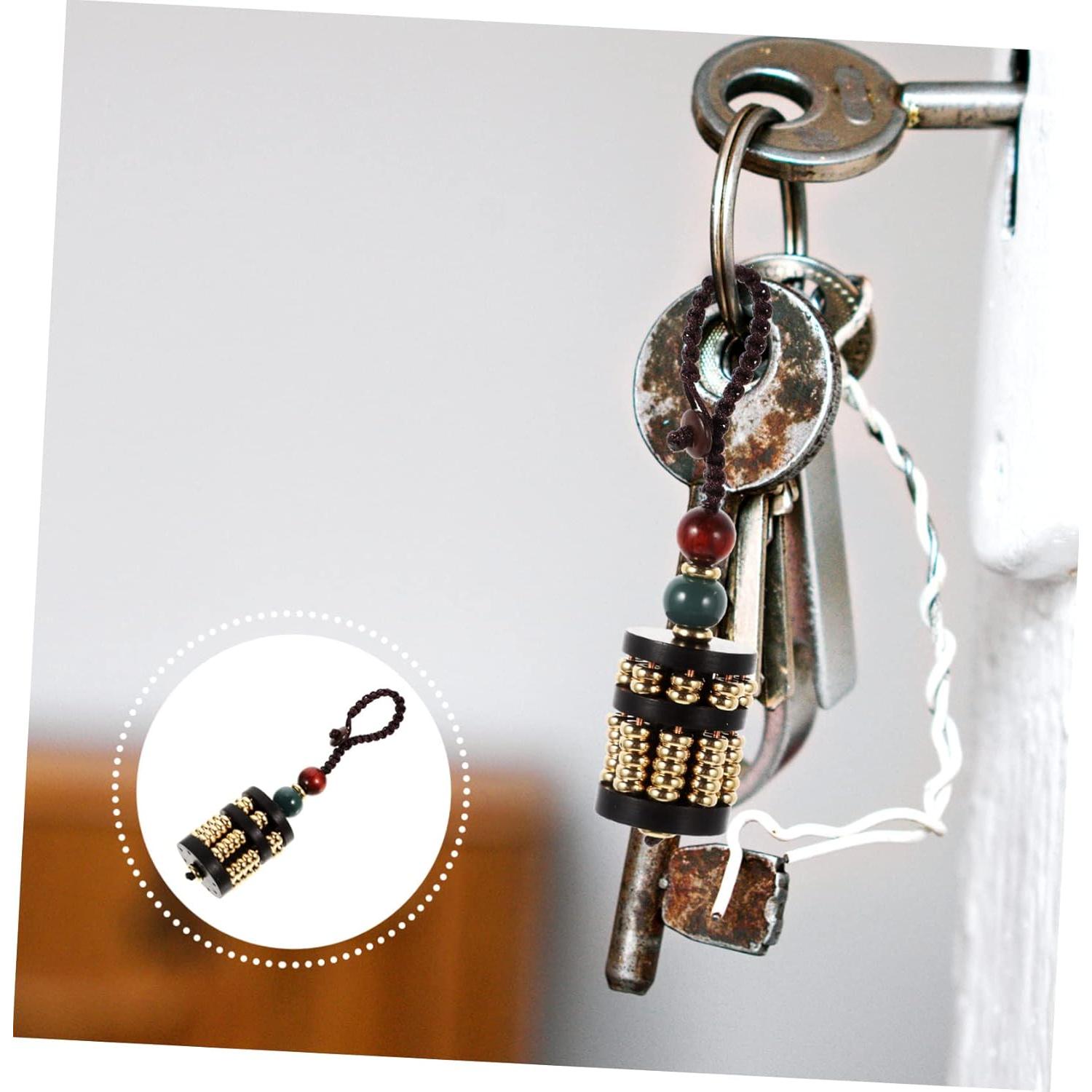 Llavero decorativo de ábaco mini de madera Feng Shui