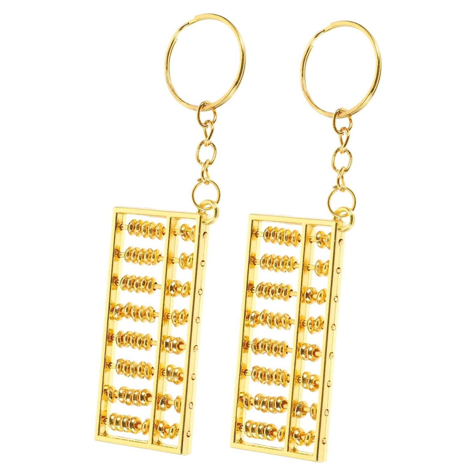 Colgante de Abaco SAFIGLE 2 Piezas Charm Dorado 6x2.7cm