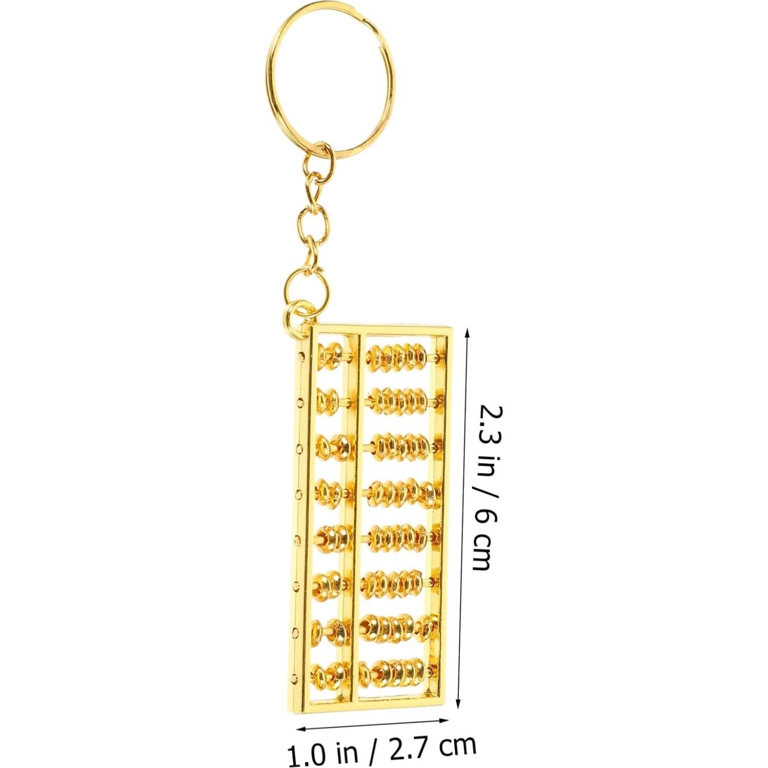 Colgante de Abaco SAFIGLE 2 Piezas Charm Dorado 6x2.7cm