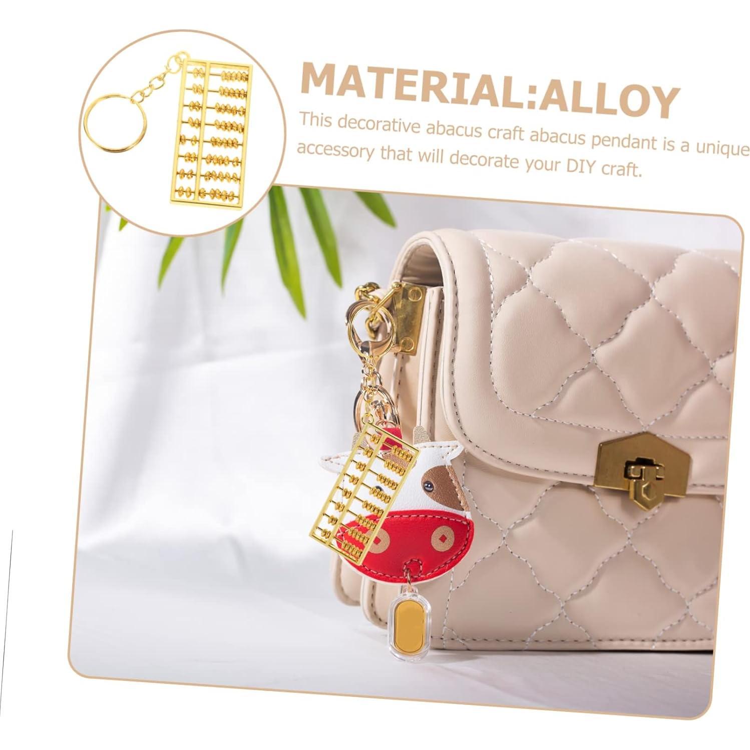 Colgante de Abaco SAFIGLE 2 Piezas Charm Dorado 6x2.7cm