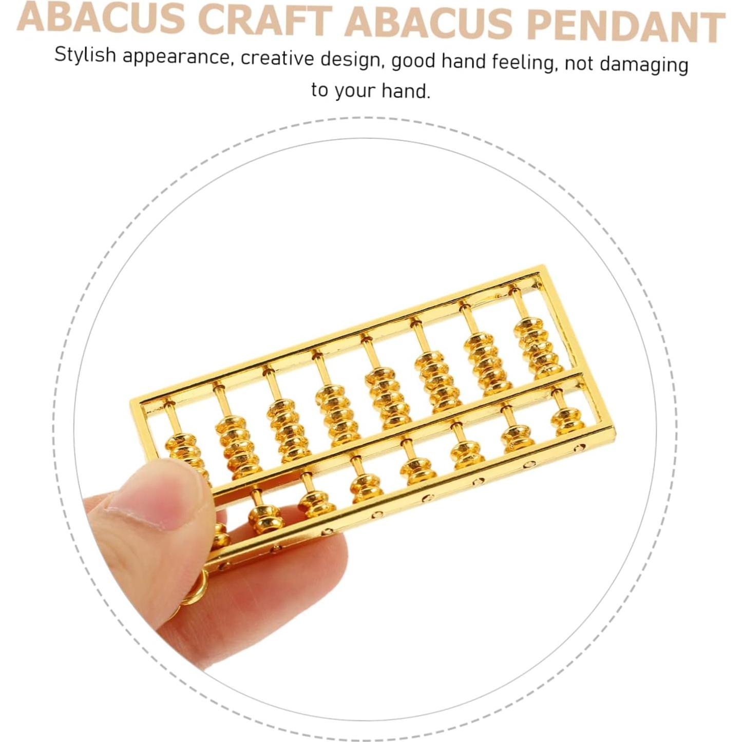 Colgante de Abaco SAFIGLE 2 Piezas Charm Dorado 6x2.7cm