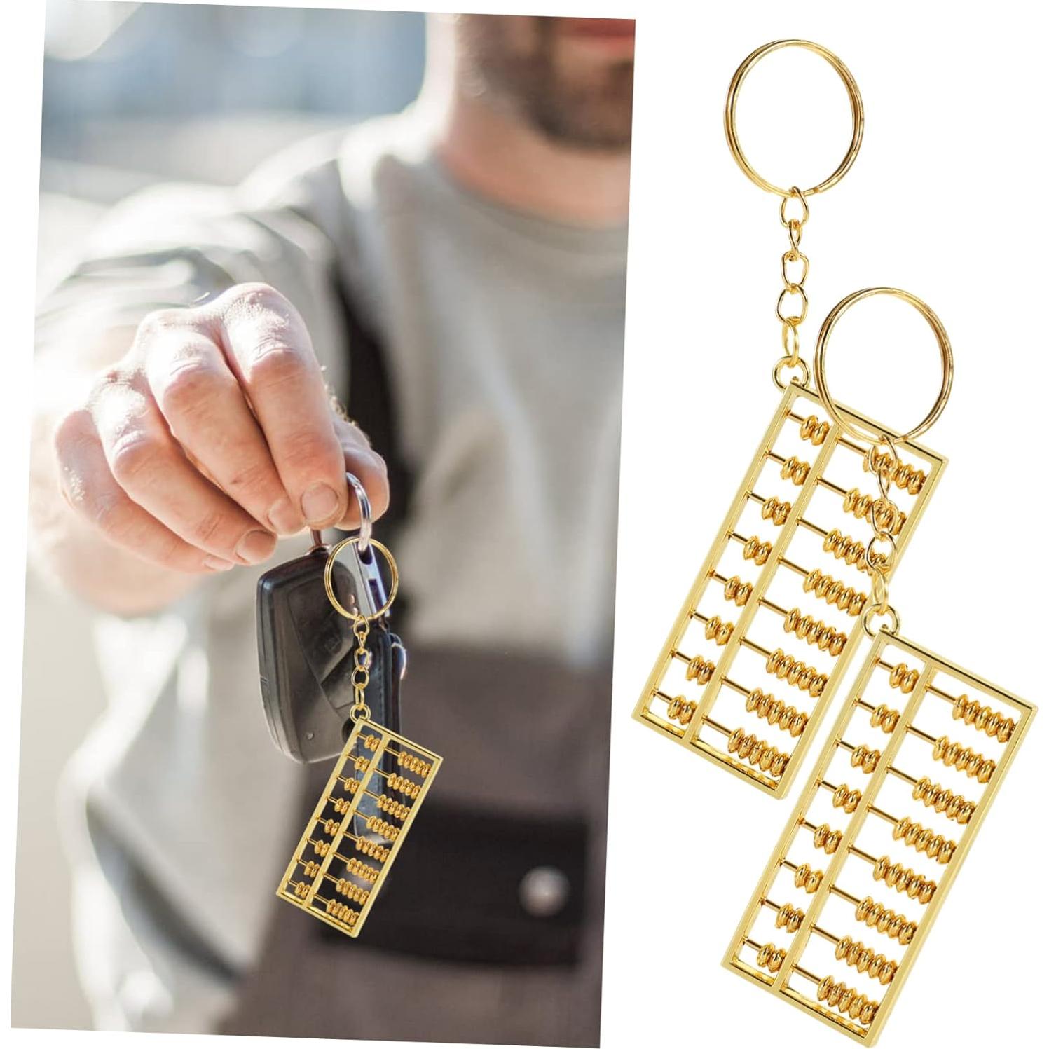 Colgante de Abaco SAFIGLE 2 Piezas Charm Dorado 6x2.7cm