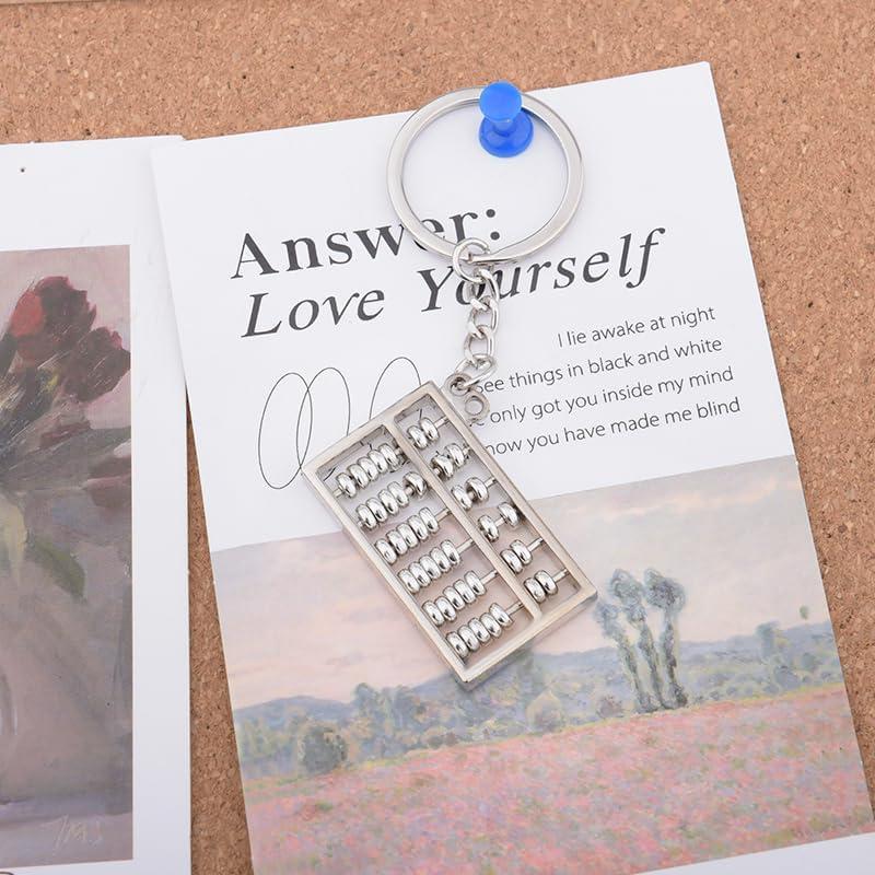 Abacus Keychain Gift for Math Teacher Dad Mom Birthday Gifts for Friend Bestie Christmas Gifts for Son Daughter