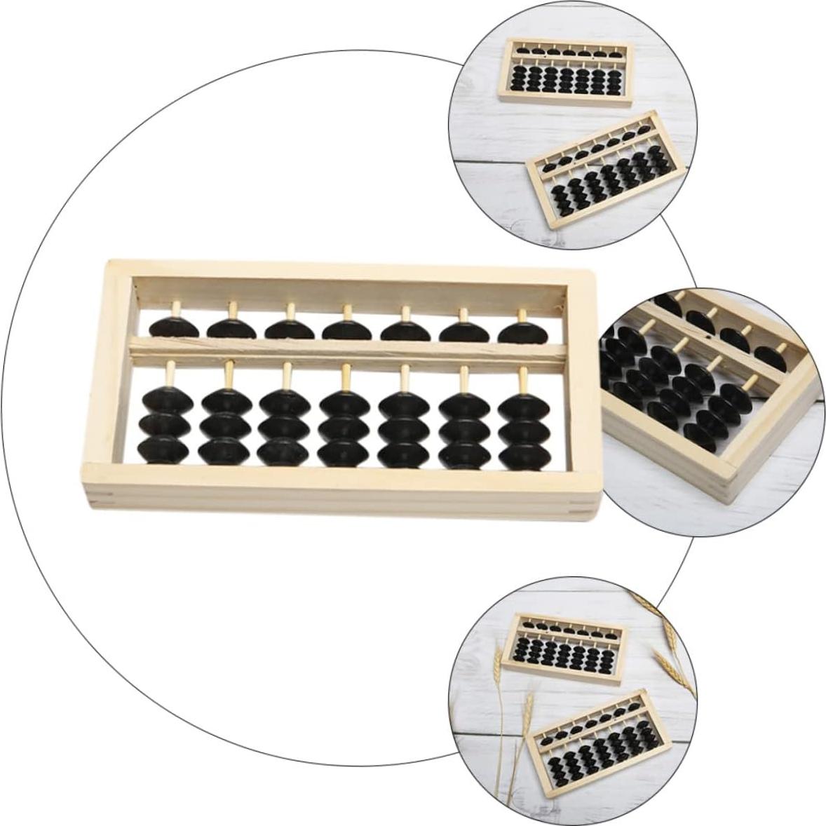 Mini Ábaco de Madera BESPORTBLE 15.5x7.8cm Decoración Hogar