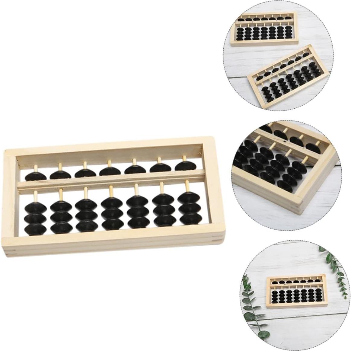 Mini Ábaco de Madera BESPORTBLE 15.5x7.8cm Decoración Hogar