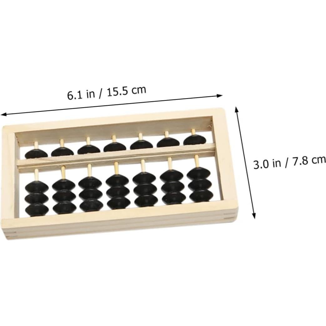 Mini Ábaco de Madera BESPORTBLE 15.5x7.8cm Decoración Hogar