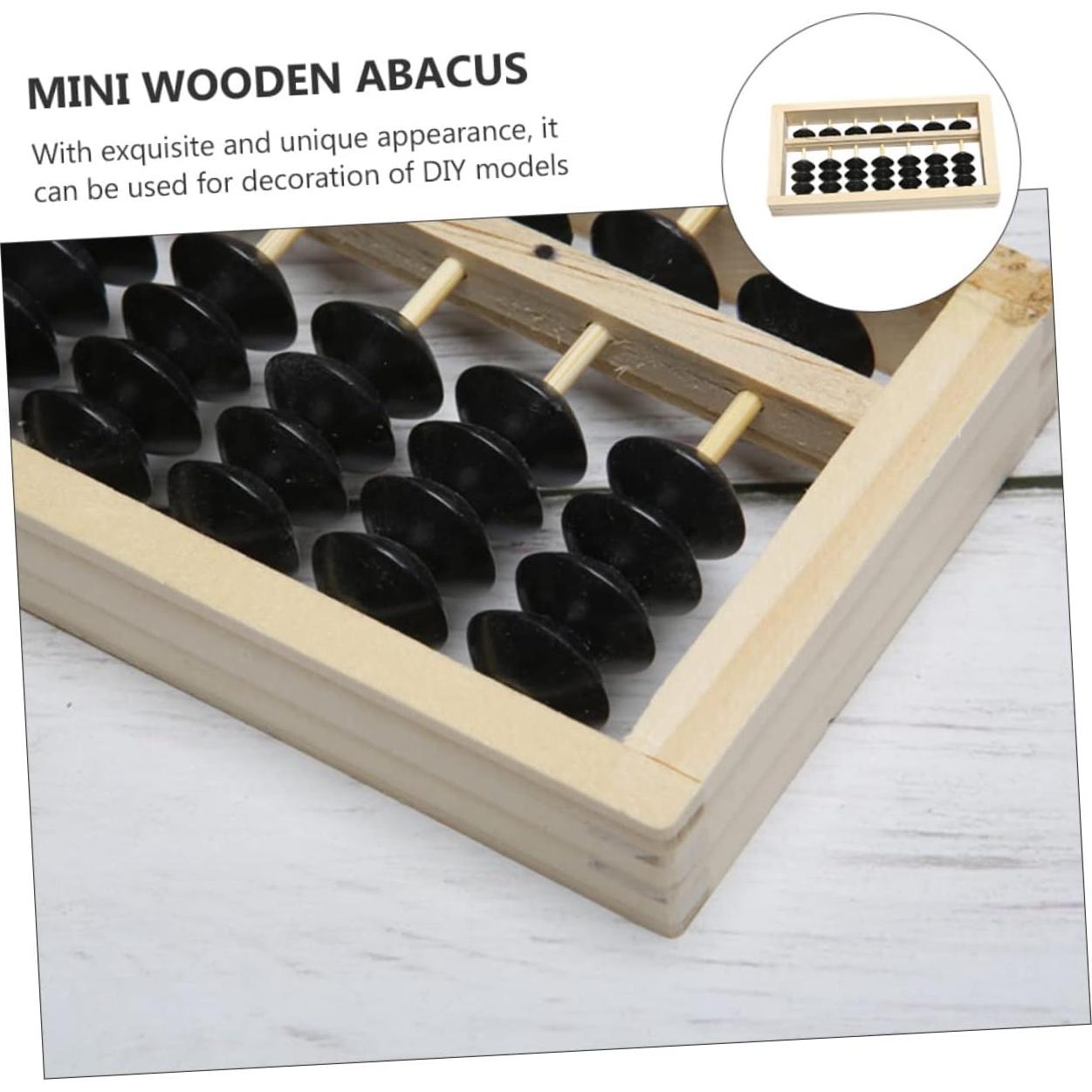 Mini Ábaco de Madera BESPORTBLE 15.5x7.8cm Decoración Hogar