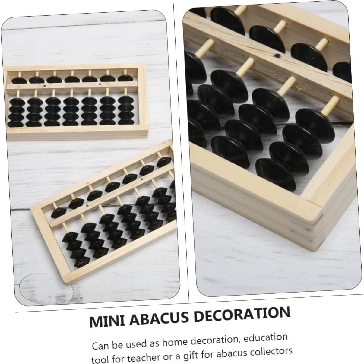 Mini Ábaco de Madera BESPORTBLE 15.5x7.8cm Decoración Hogar
