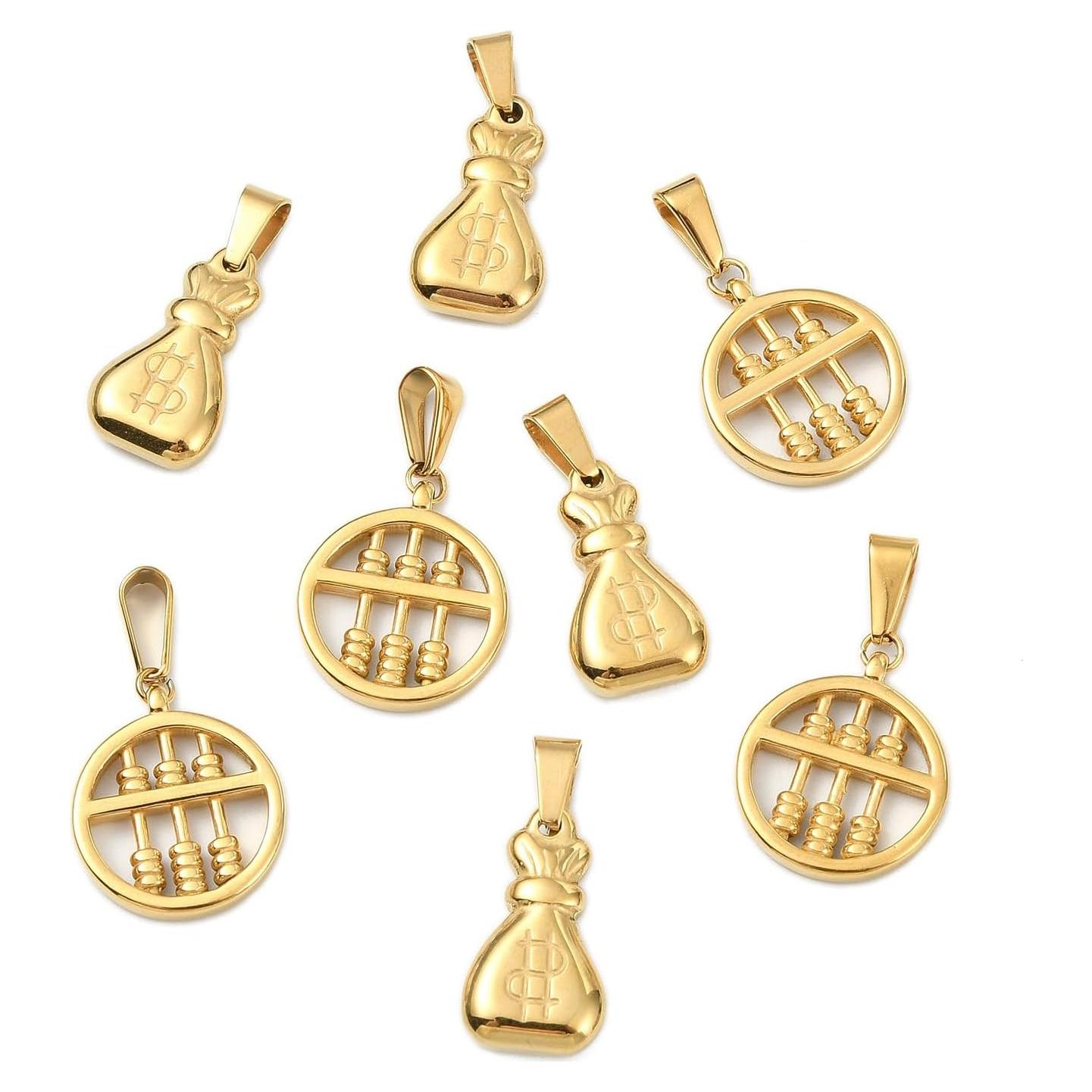 8 Encantos Mini Ábaco Acero Inoxidable UR URLIFEHALL DIY Joyería