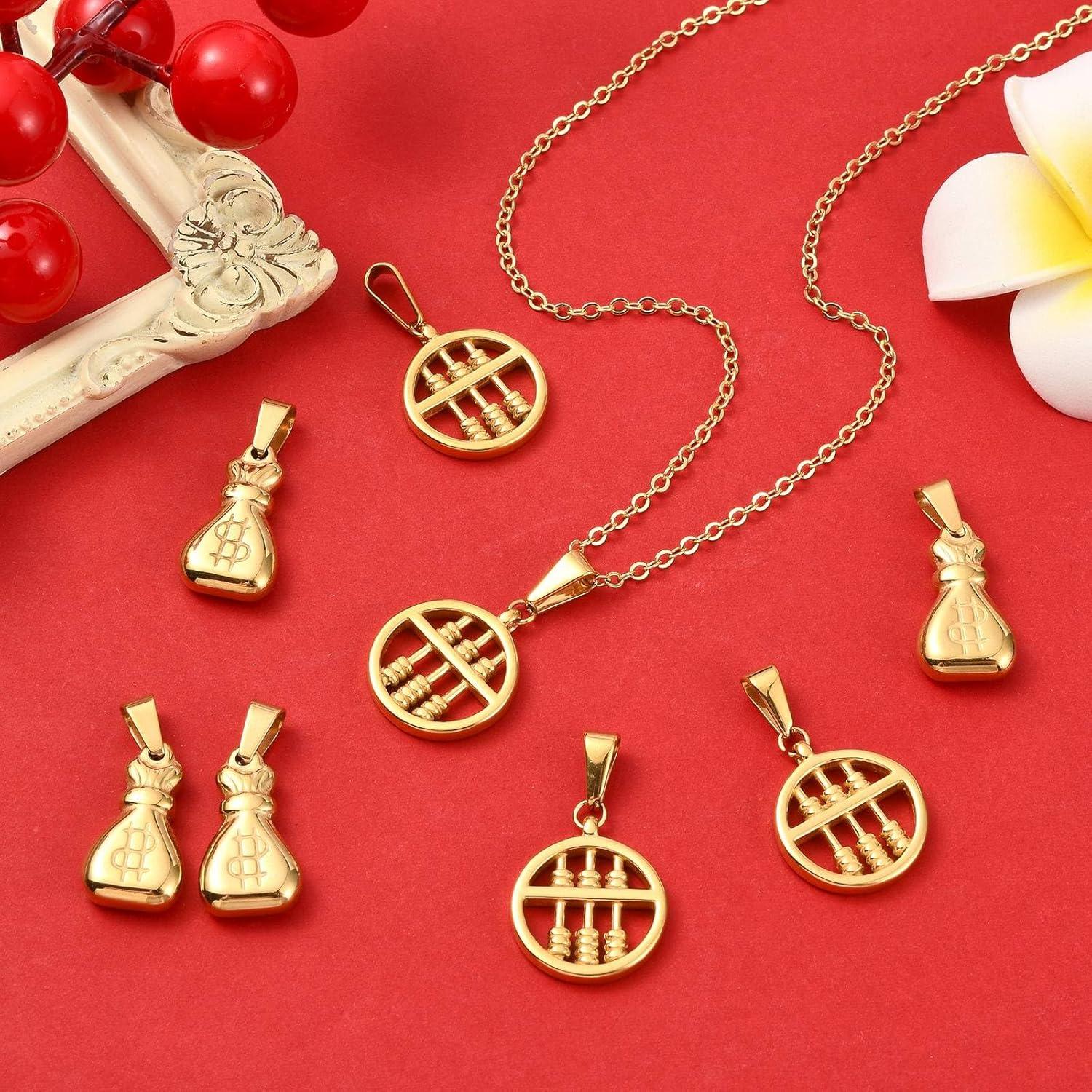 8 Encantos Mini Ábaco Acero Inoxidable UR URLIFEHALL DIY Joyería