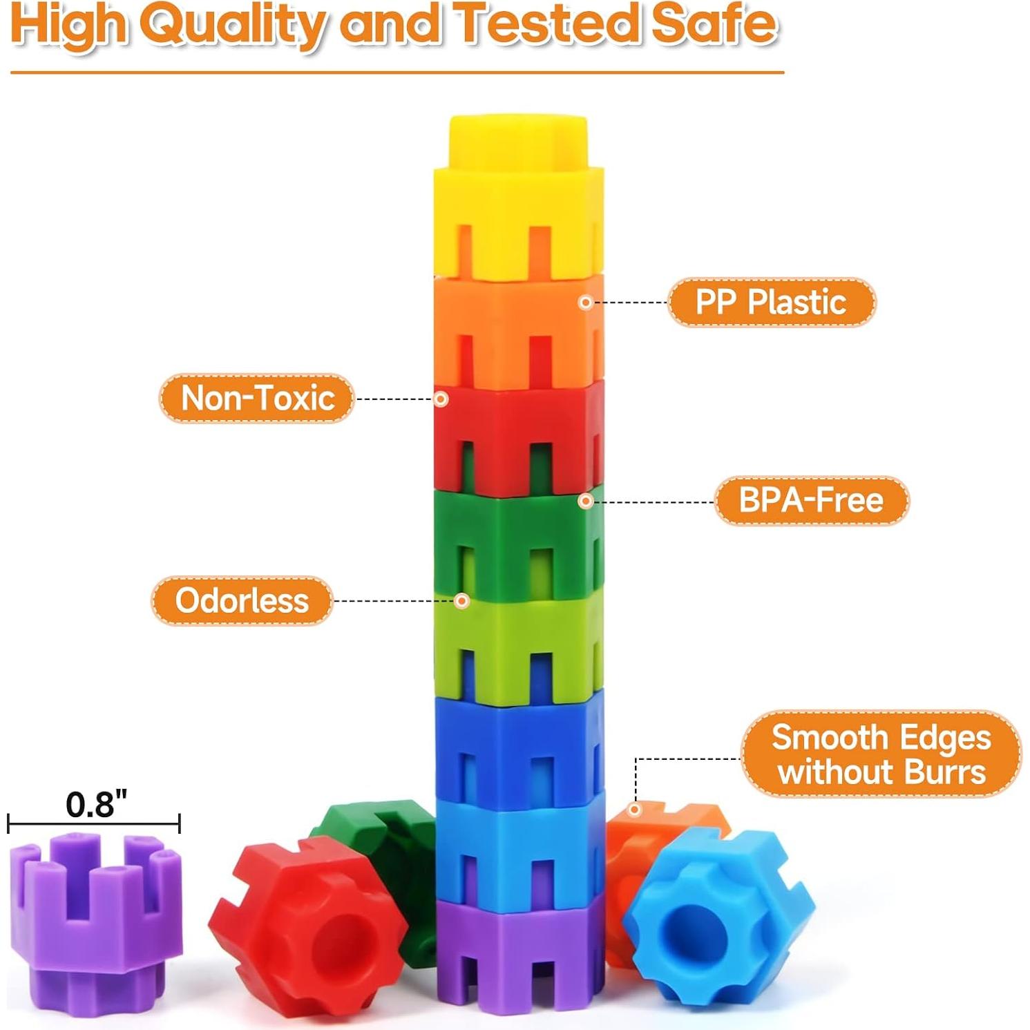 Bloques de Construcción Hexagonales Chichalk 160 Piezas STEM