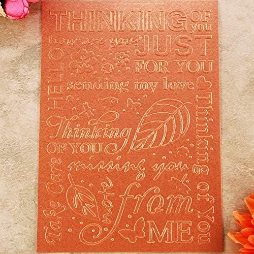 Plantilla de Embossing DDOUJOY 12.5x17.8cm para Scrapbooking