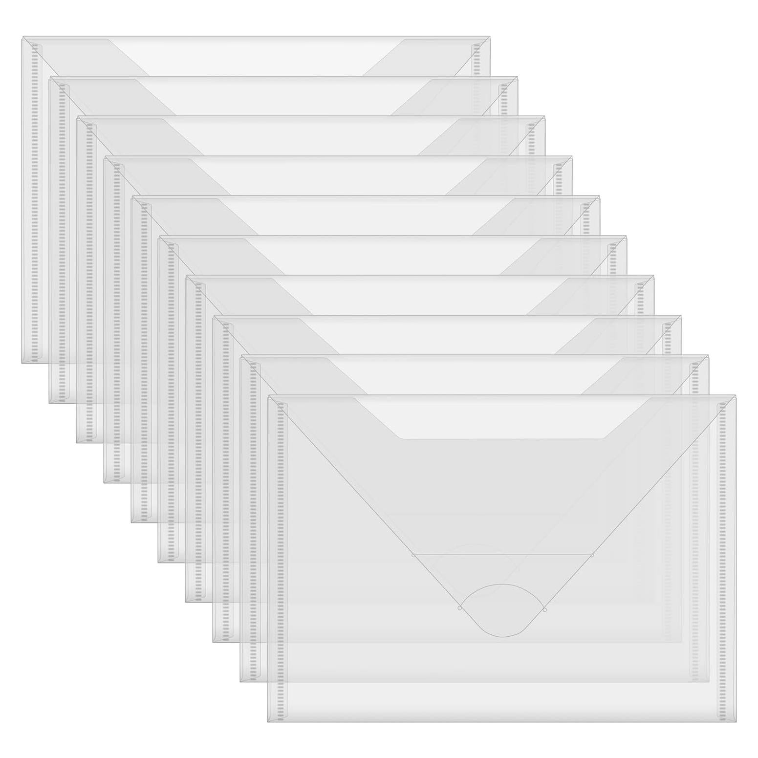 Paquete de 10 Bolsas de Almacenamiento Transparentes 18x25.5 cm