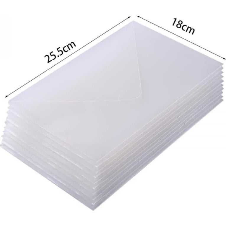 Paquete de 10 Bolsas de Almacenamiento Transparentes 18x25.5 cm