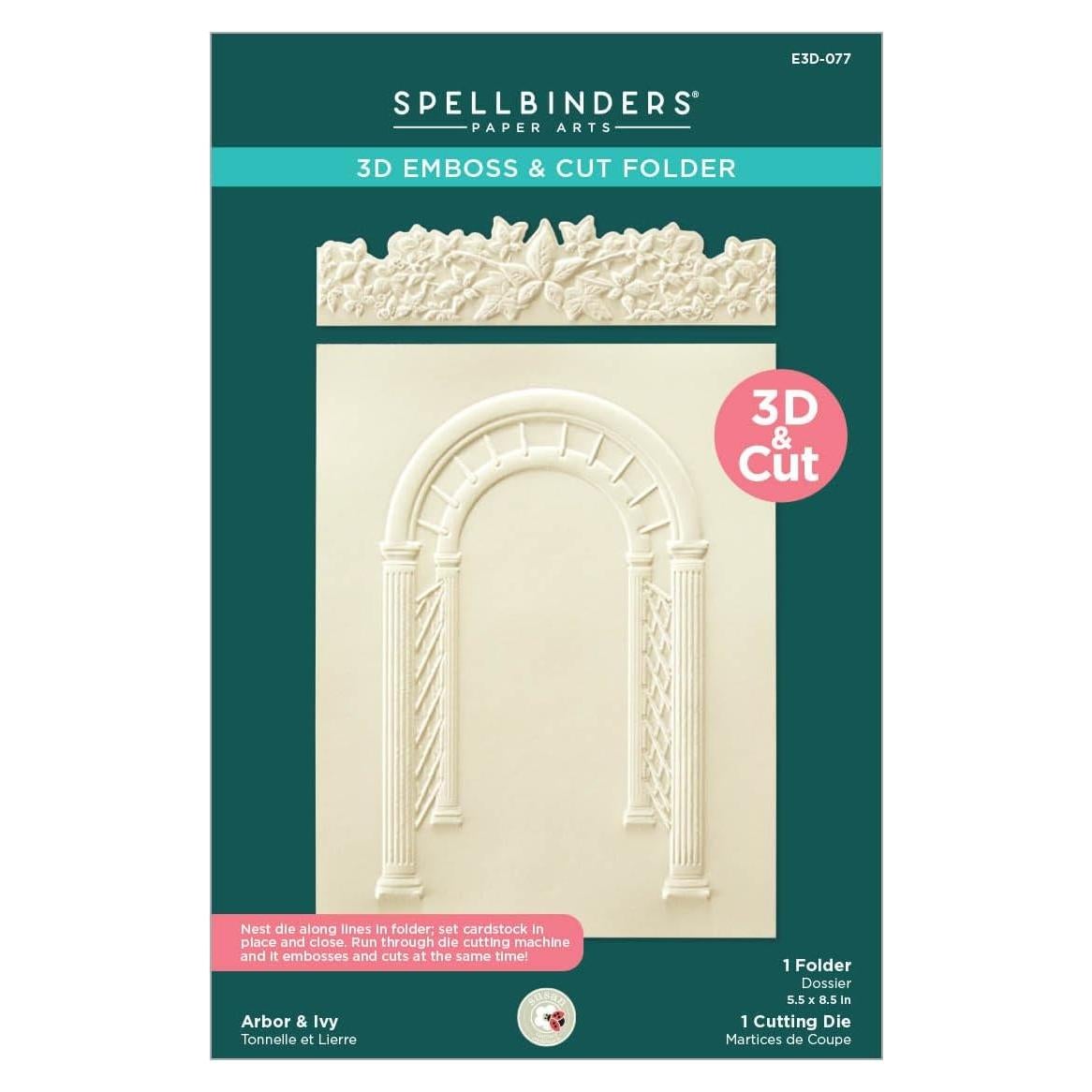 Carpeta de Embossing 3D Arbor & Ivy Spellbinders 13.97x21.60 cm