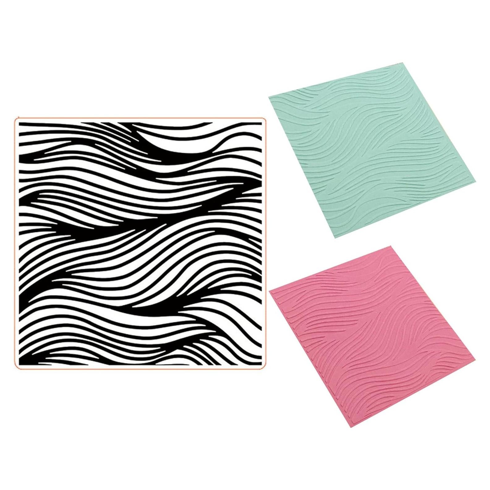 Carpeta de Embossing Arbuya Waves 12.7x12.7cm para Manualidades