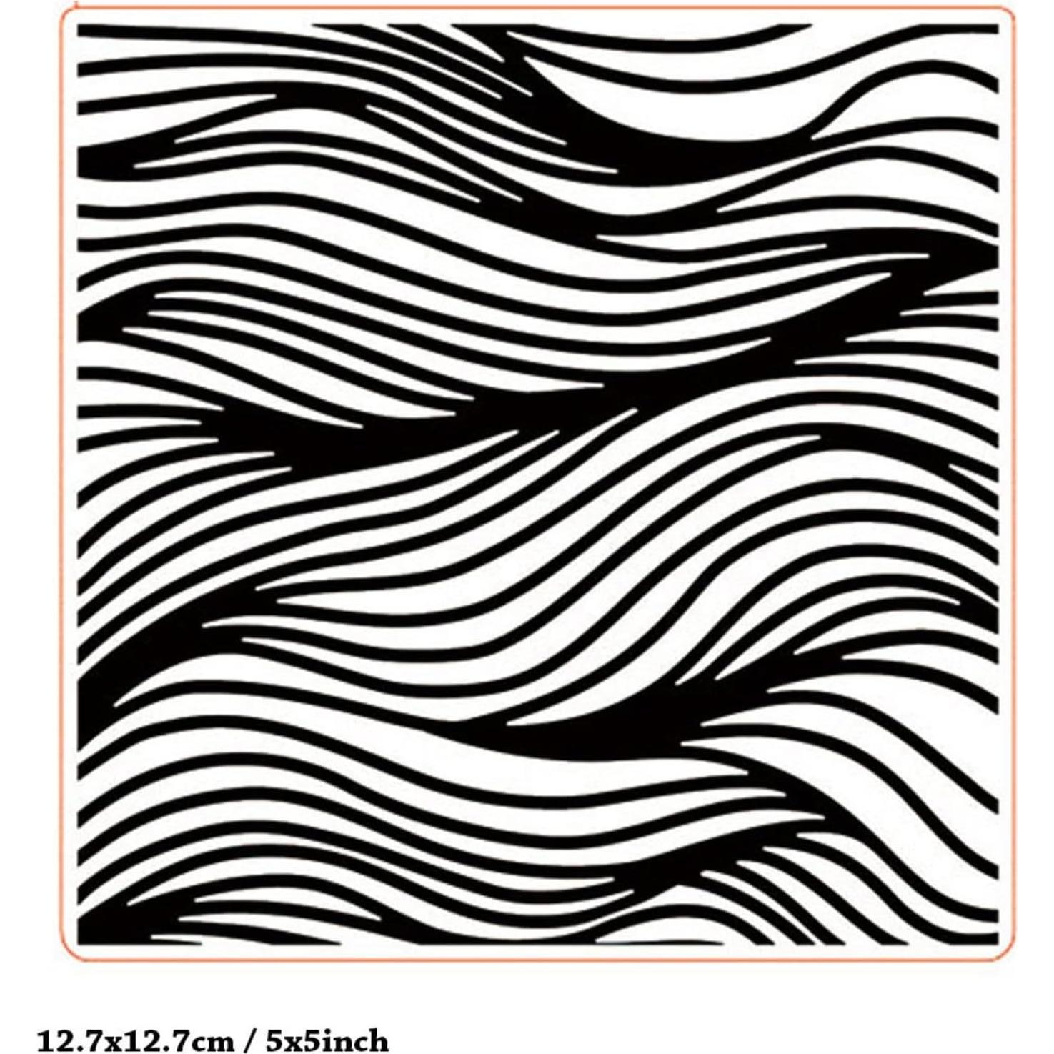 Carpeta de Embossing Arbuya Waves 12.7x12.7cm para Manualidades