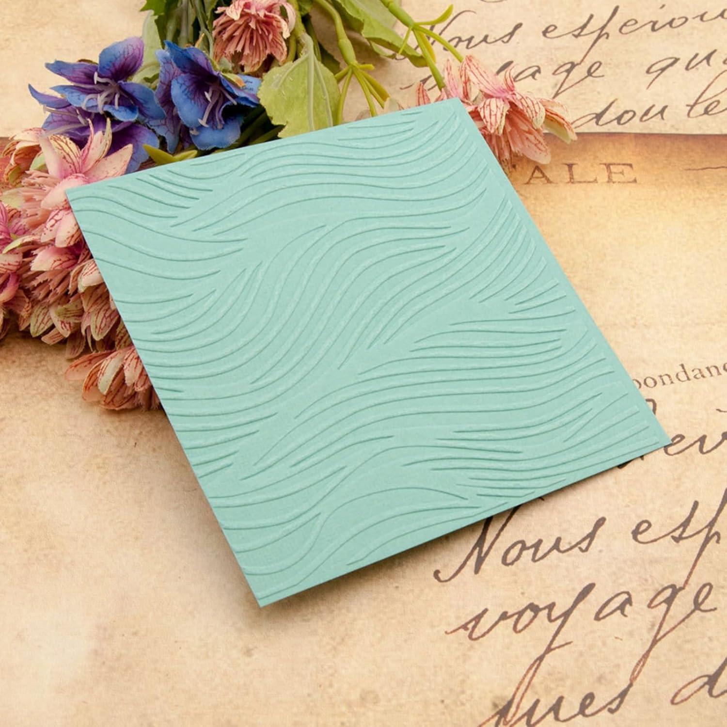 Carpeta de Embossing Arbuya Waves 12.7x12.7cm para Manualidades