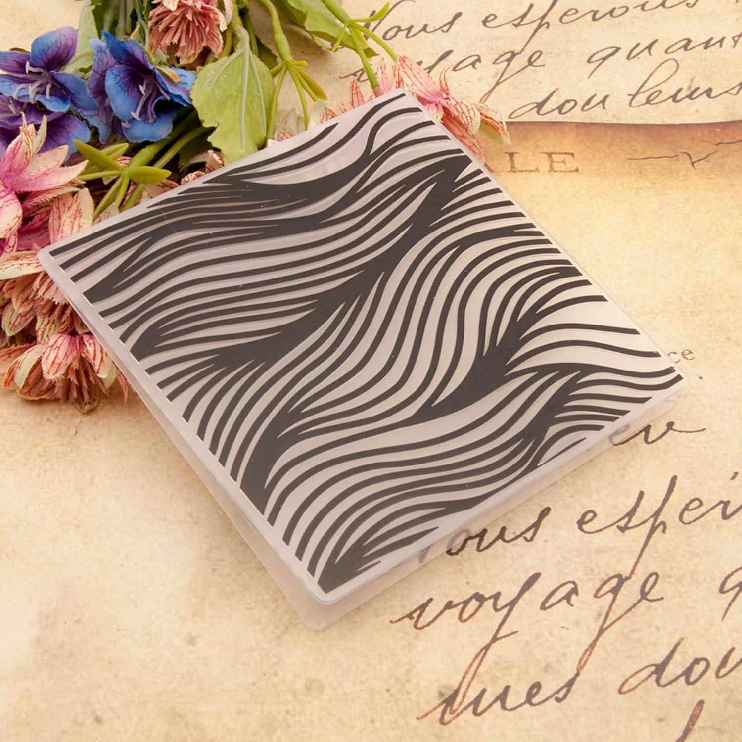 Carpeta de Embossing Arbuya Waves 12.7x12.7cm para Manualidades