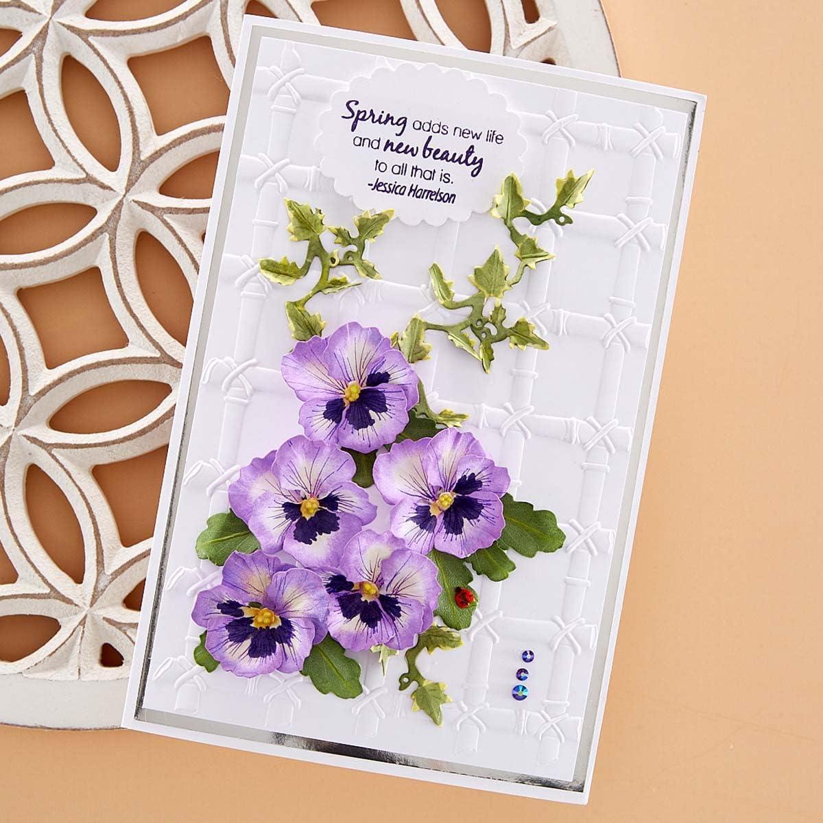 Carpeta de Embossing 3D Spellbinders Trellis de Bambú 13.97 cm