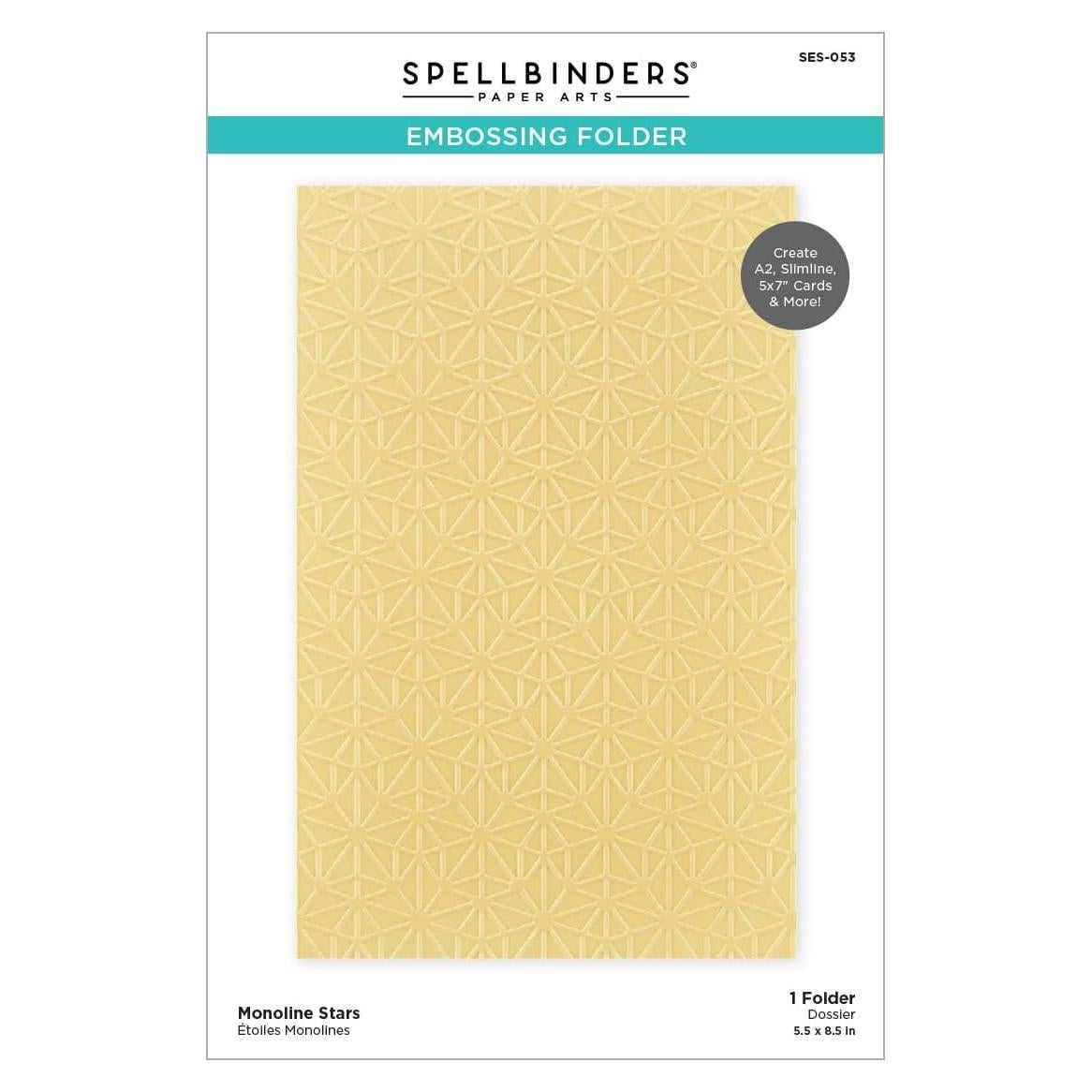 Carpeta de Embossing Estrellas Monoline Spellbinders 21.6x14cm