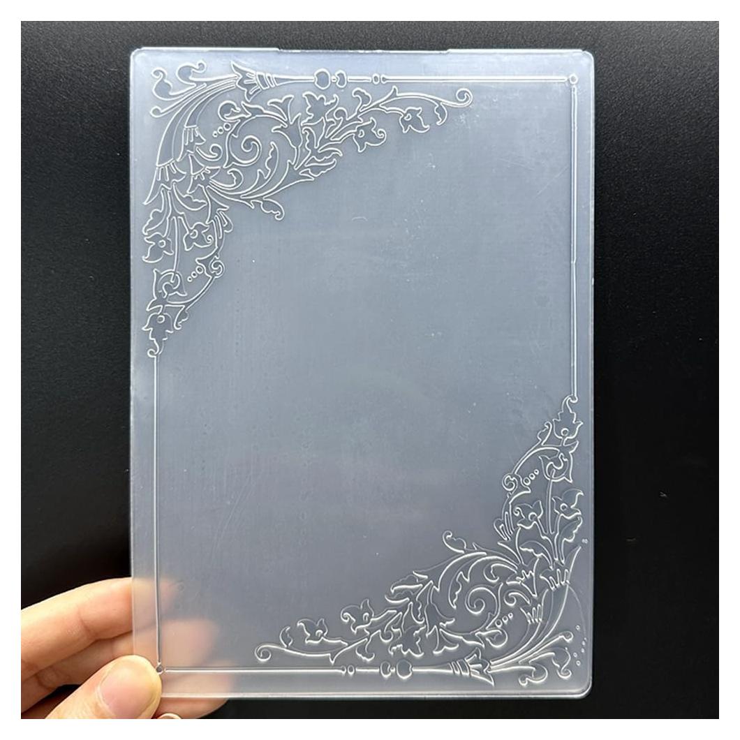 Plantilla de Embosado de Plástico 3D A6 Flor Retro