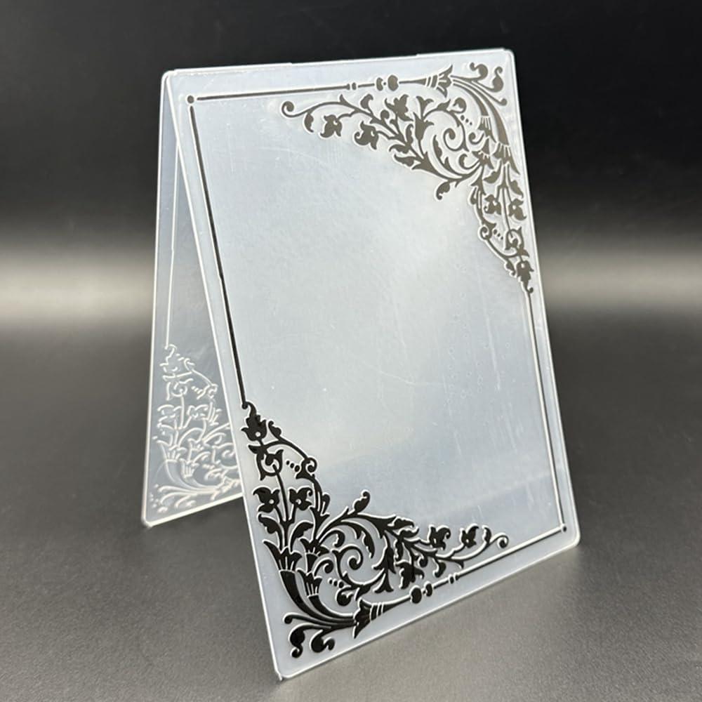 Plantilla de Embosado de Plástico 3D A6 Flor Retro