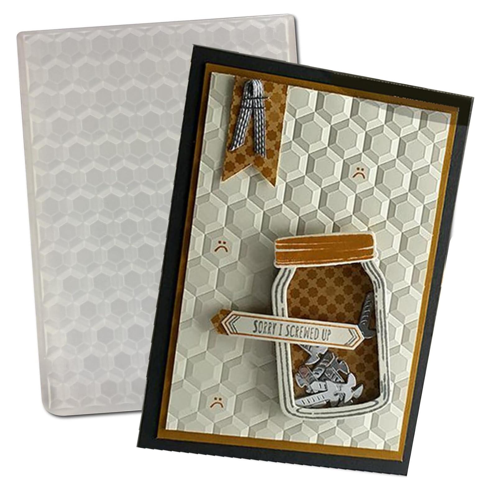 Carpeta de Embossing 3D Hexagonal Arbuya 10.16x15.24cm