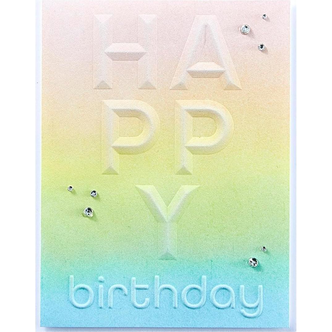 Carpeta de Embossing 3D Spellbinders Feliz Cumpleaños A2