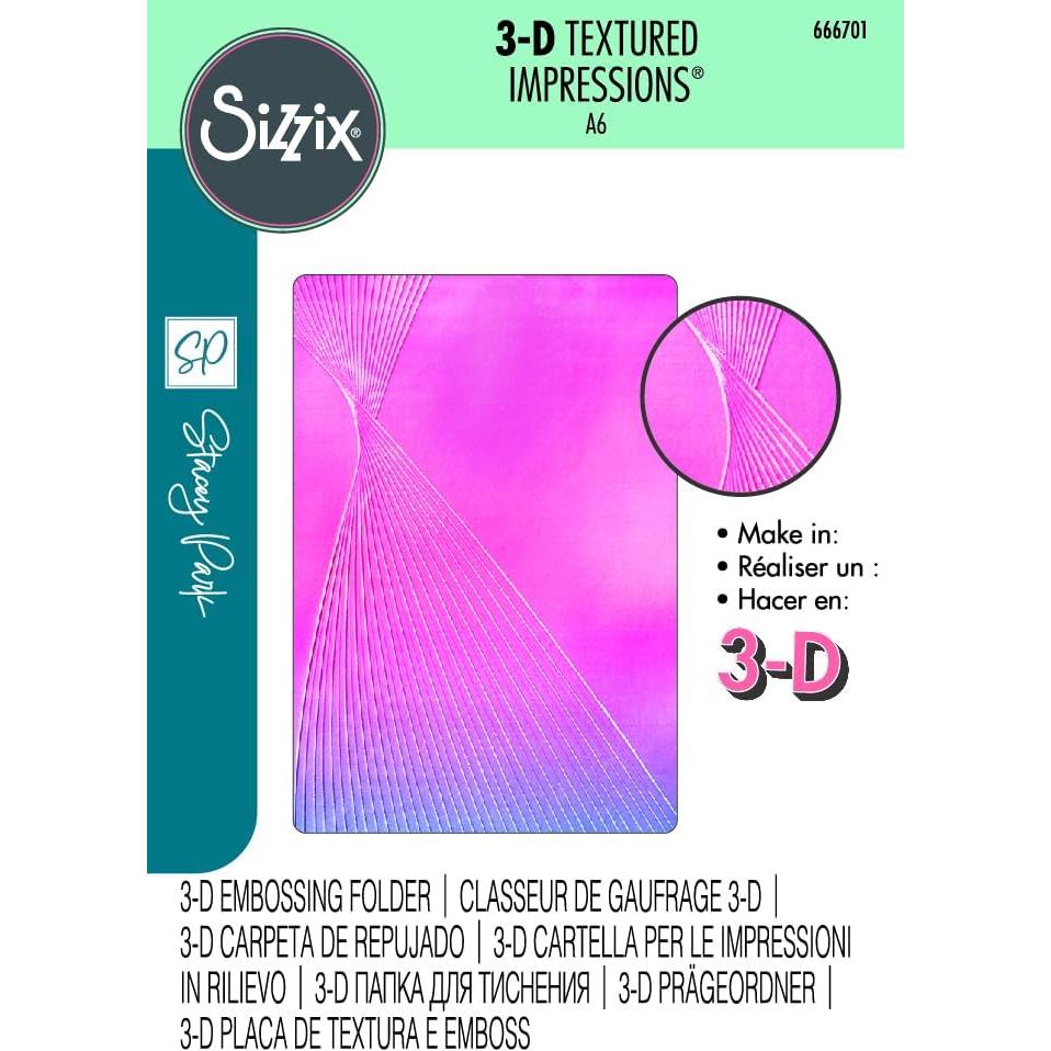 Carpeta de Embossing 3D Sizzix French Twist 15.9x10.8cm