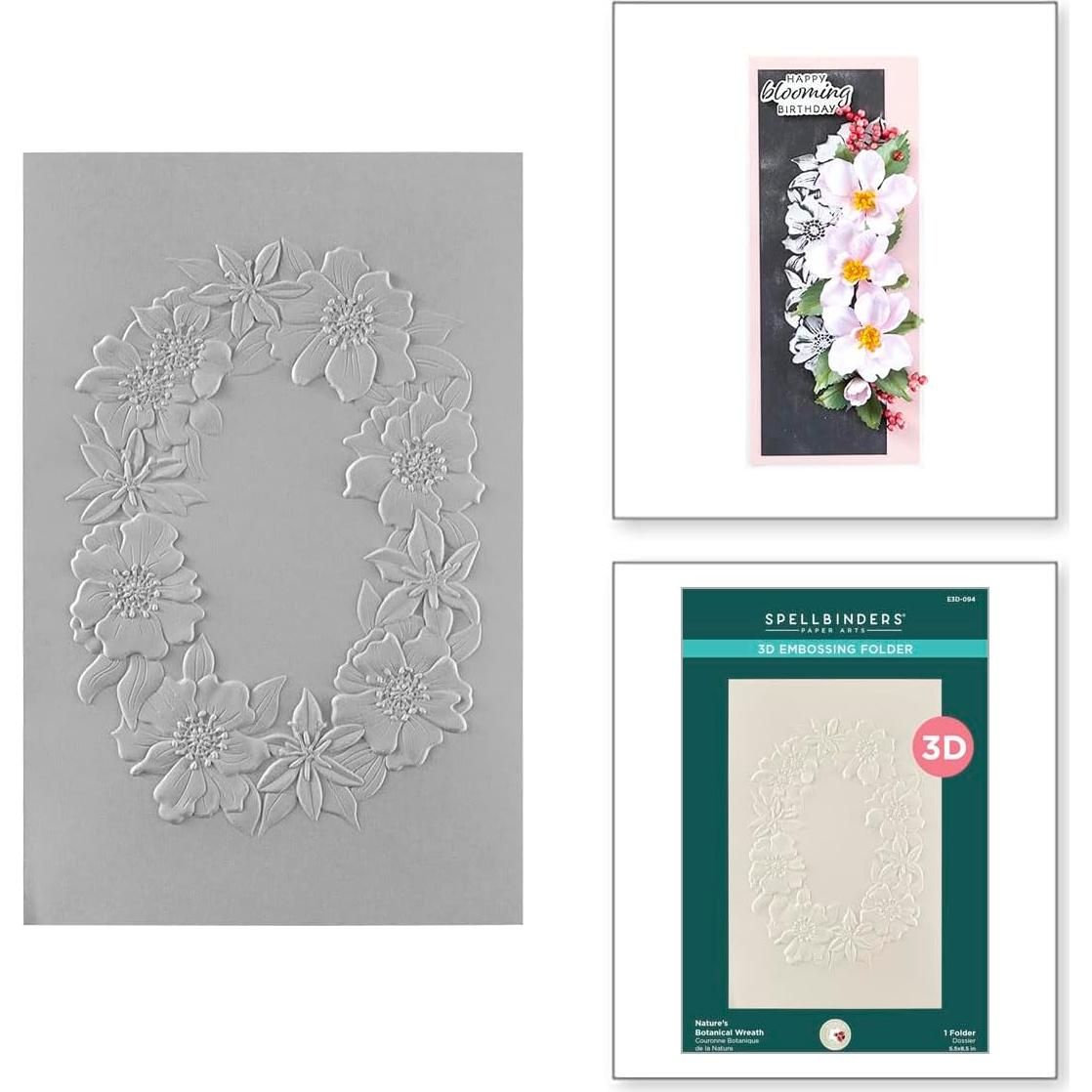 Carpeta de Embossing 3D Spellbinders Nature's Botanical Wreath
