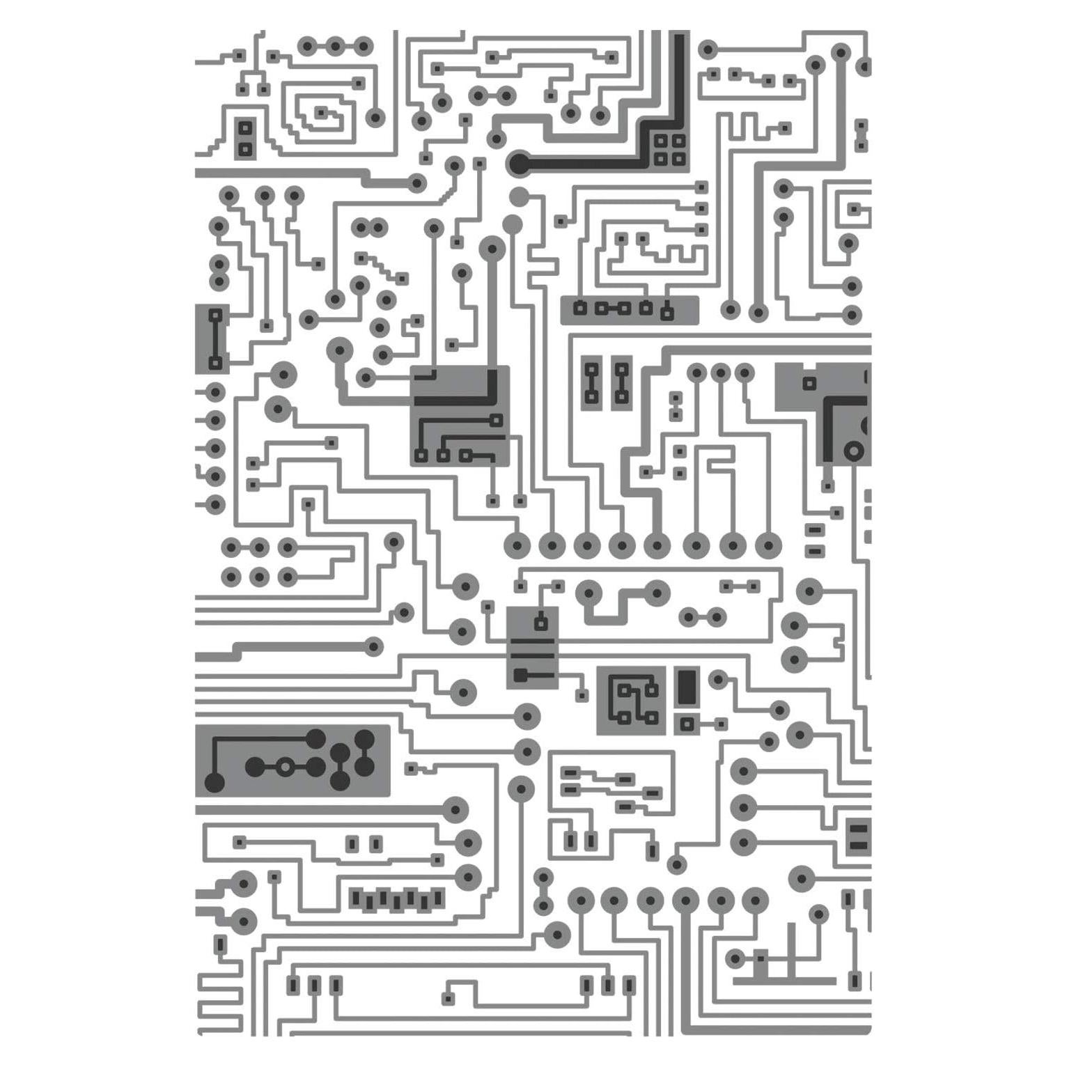 Carpeta de Embossing Sizzix Tim Holtz Circuito 15.9x10.8cm