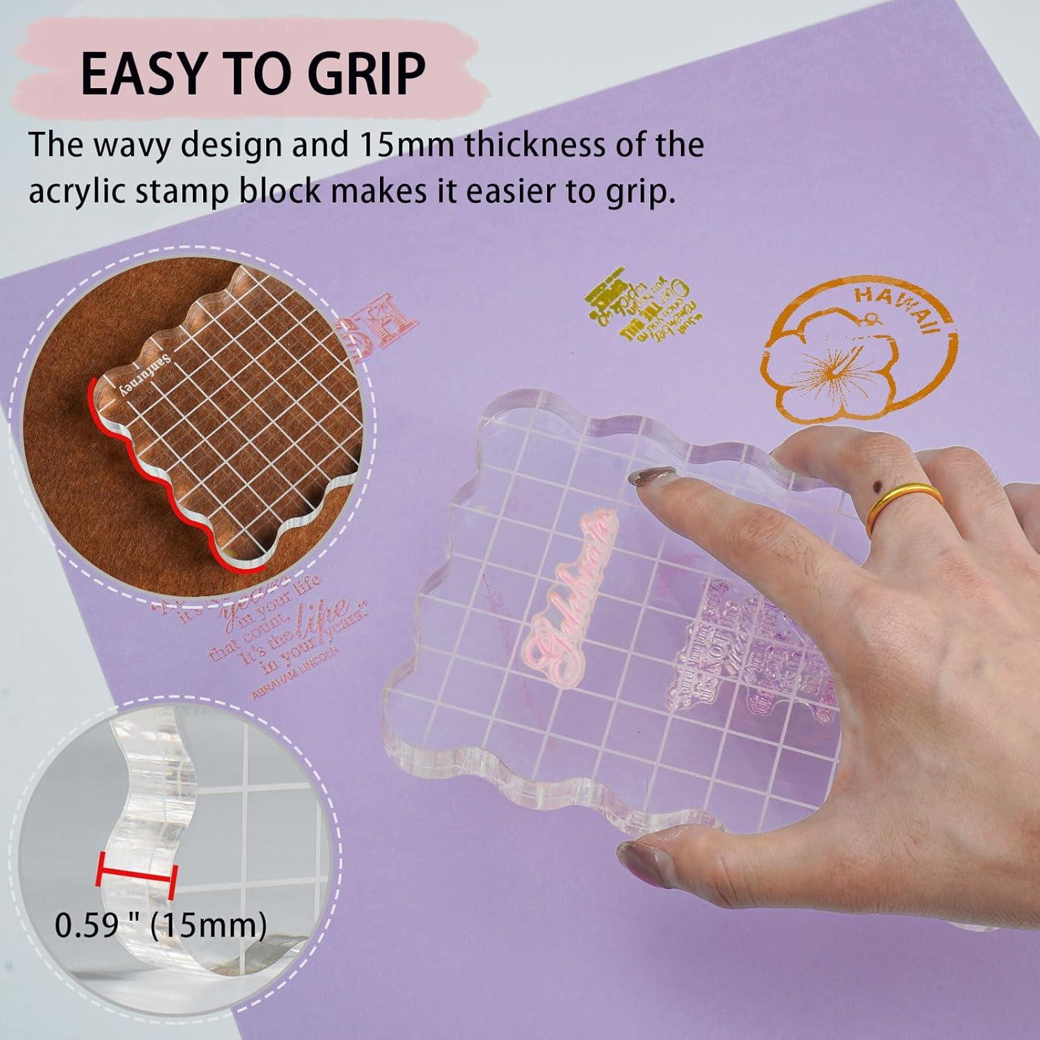 Bloque de Sello Acrílico Sanfurney 10x15cm 15mm Grosor