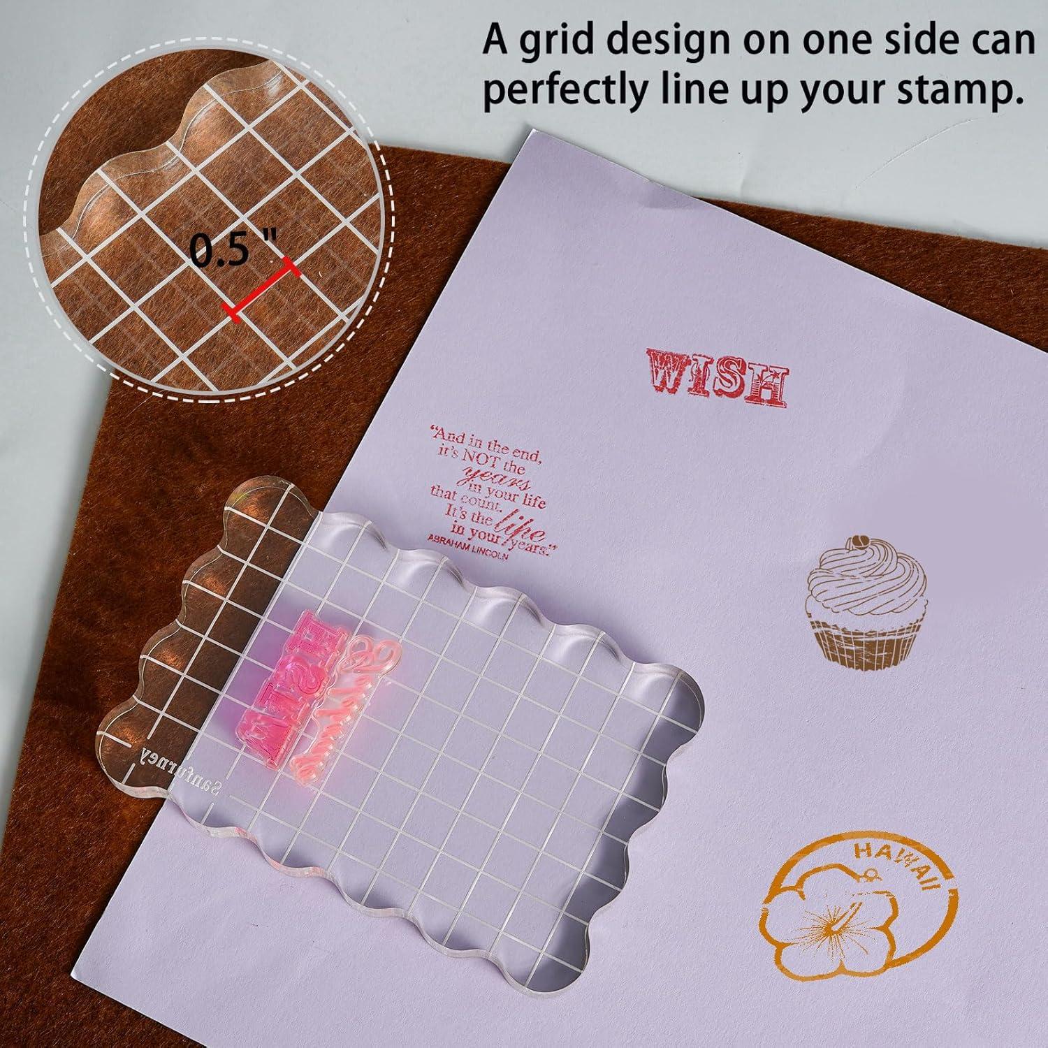 Bloque de Sello Acrílico Sanfurney 10x15cm 15mm Grosor