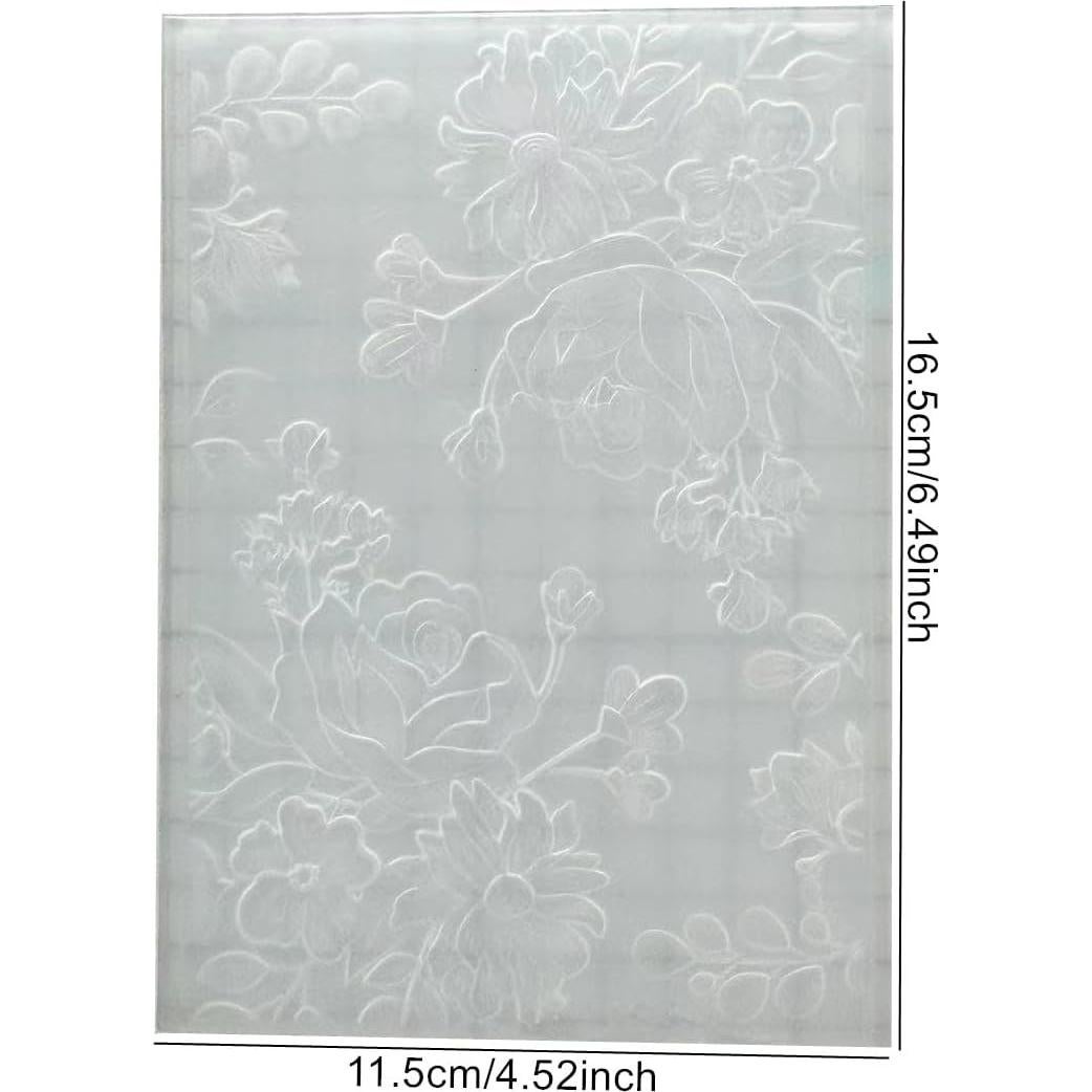 Carpeta de Embossing 3D DIYology Rosa 16.5x11.5cm para Manualidades
