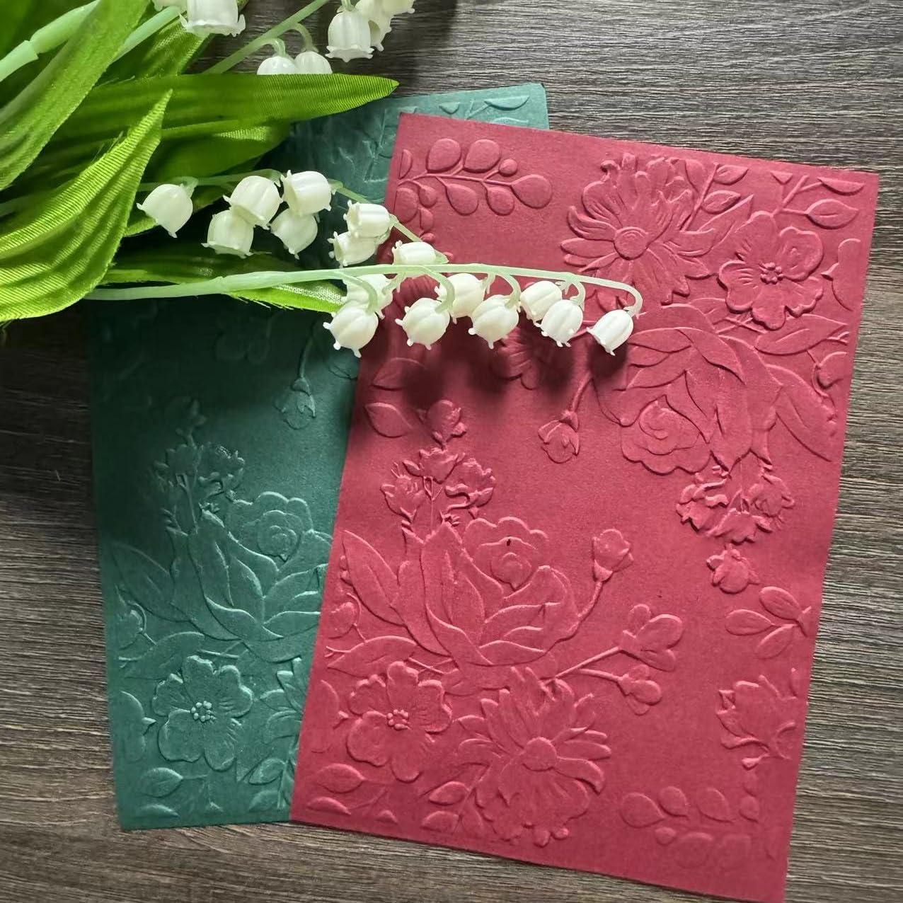 Carpeta de Embossing 3D DIYology Rosa 16.5x11.5cm para Manualidades