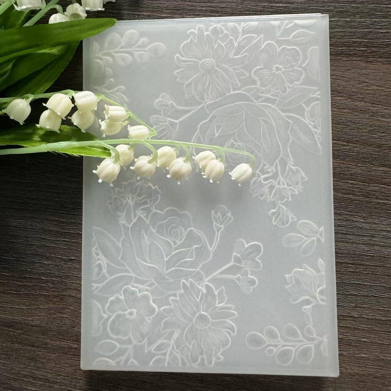 Carpeta de Embossing 3D DIYology Rosa 16.5x11.5cm para Manualidades