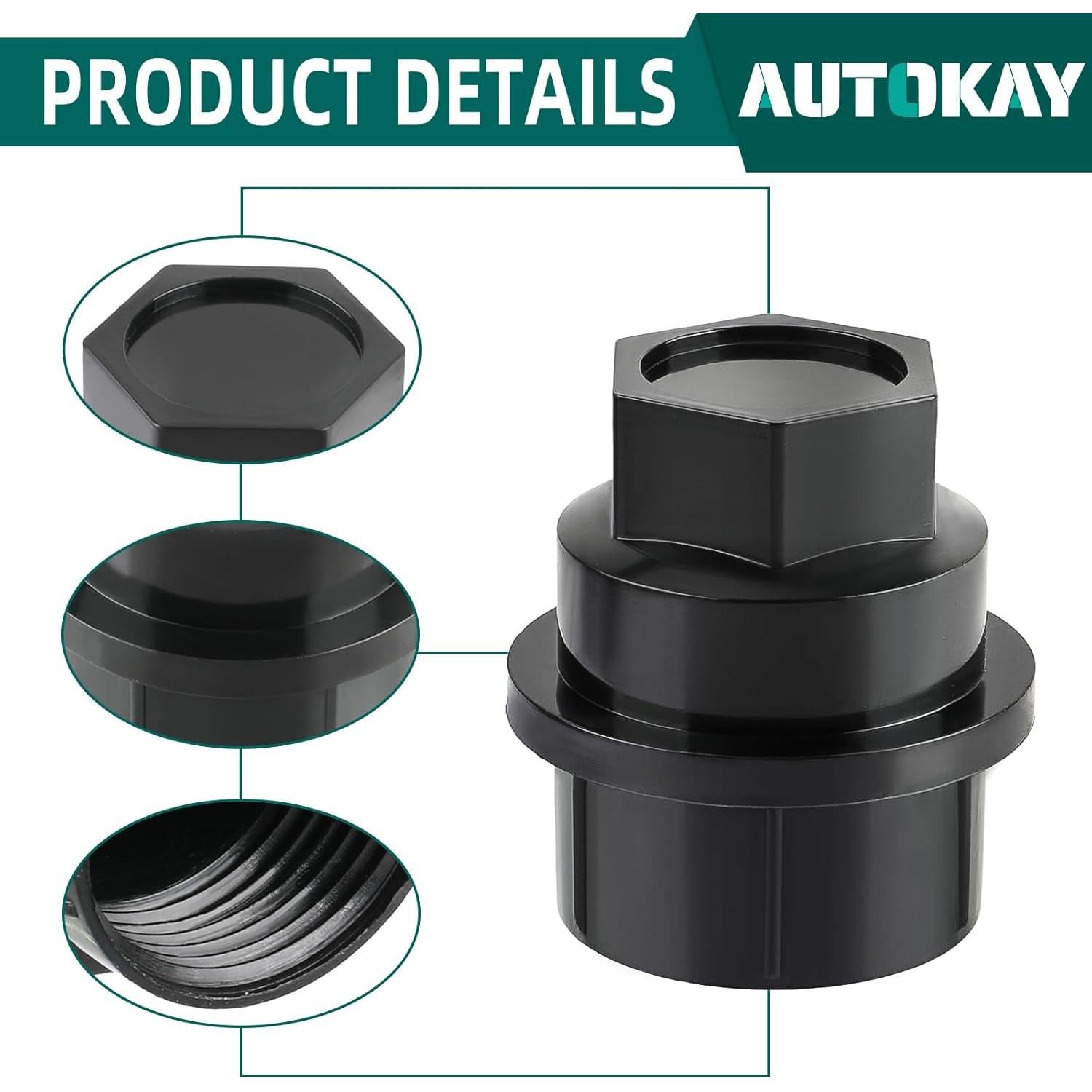 Cubiertas de Tuercas de Rueda AUTOKAY 24 Piezas M27 22mm