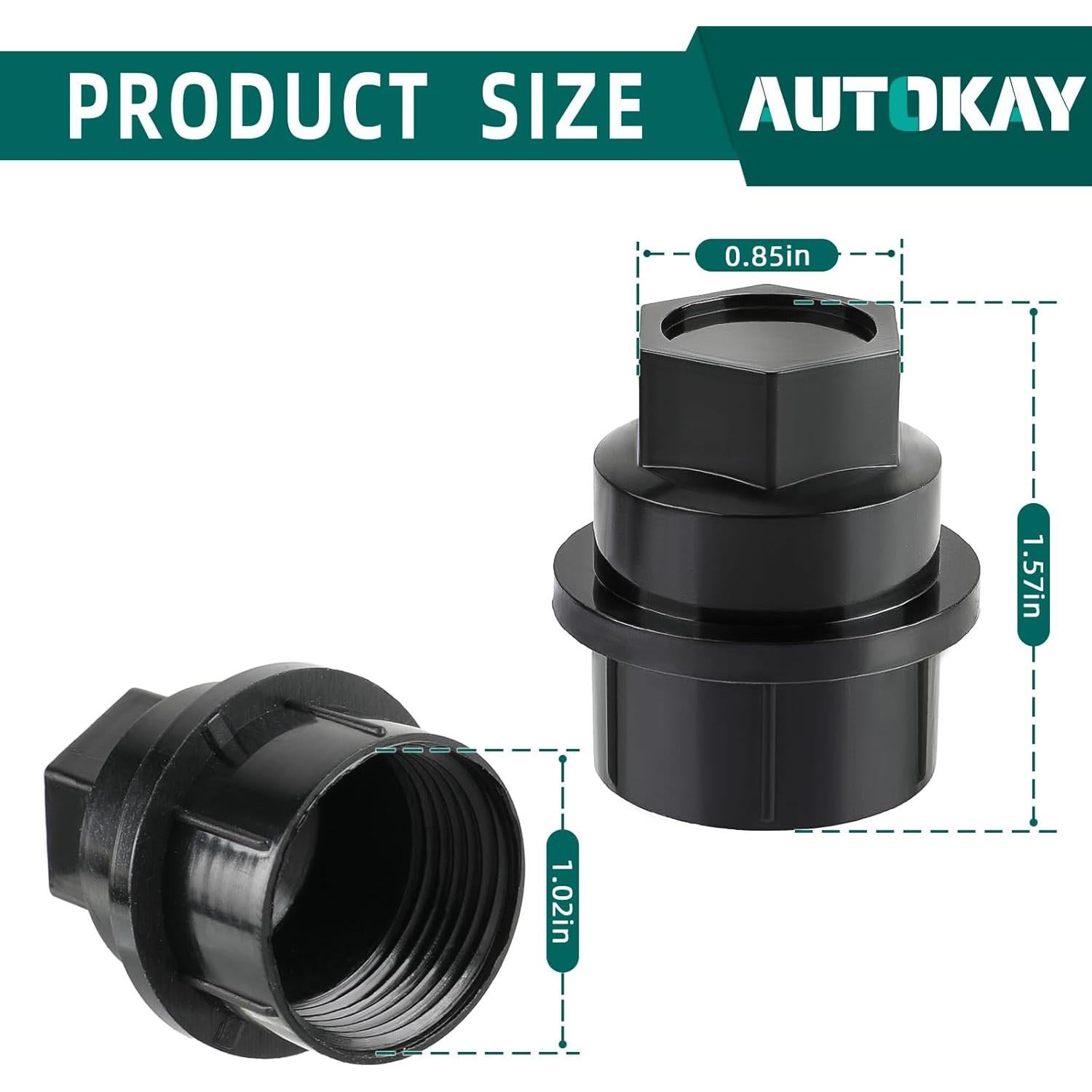 Cubiertas de Tuercas de Rueda AUTOKAY 24 Piezas M27 22mm